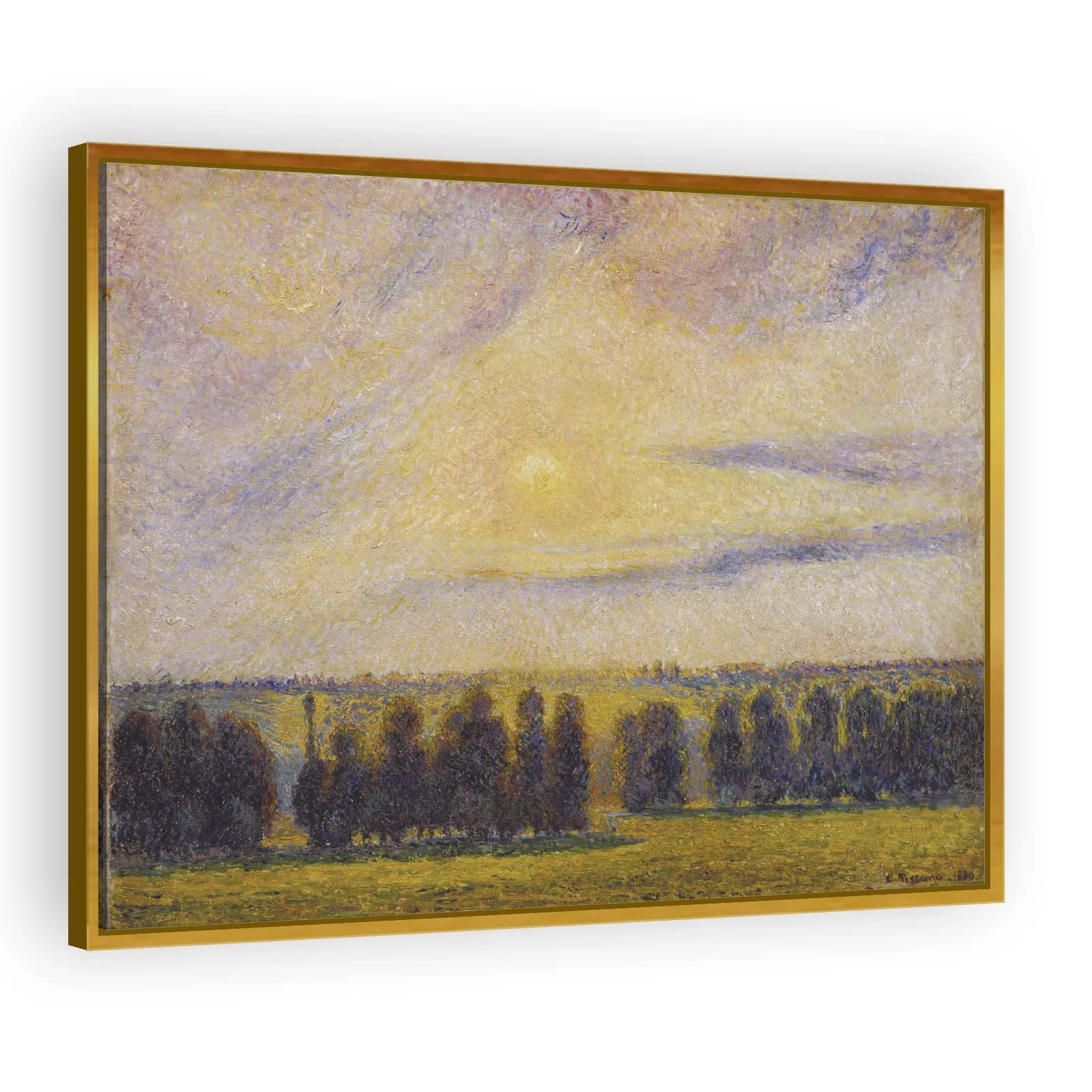 Sunset at Eragny by Camille Pissarro - view 3 thumbnail