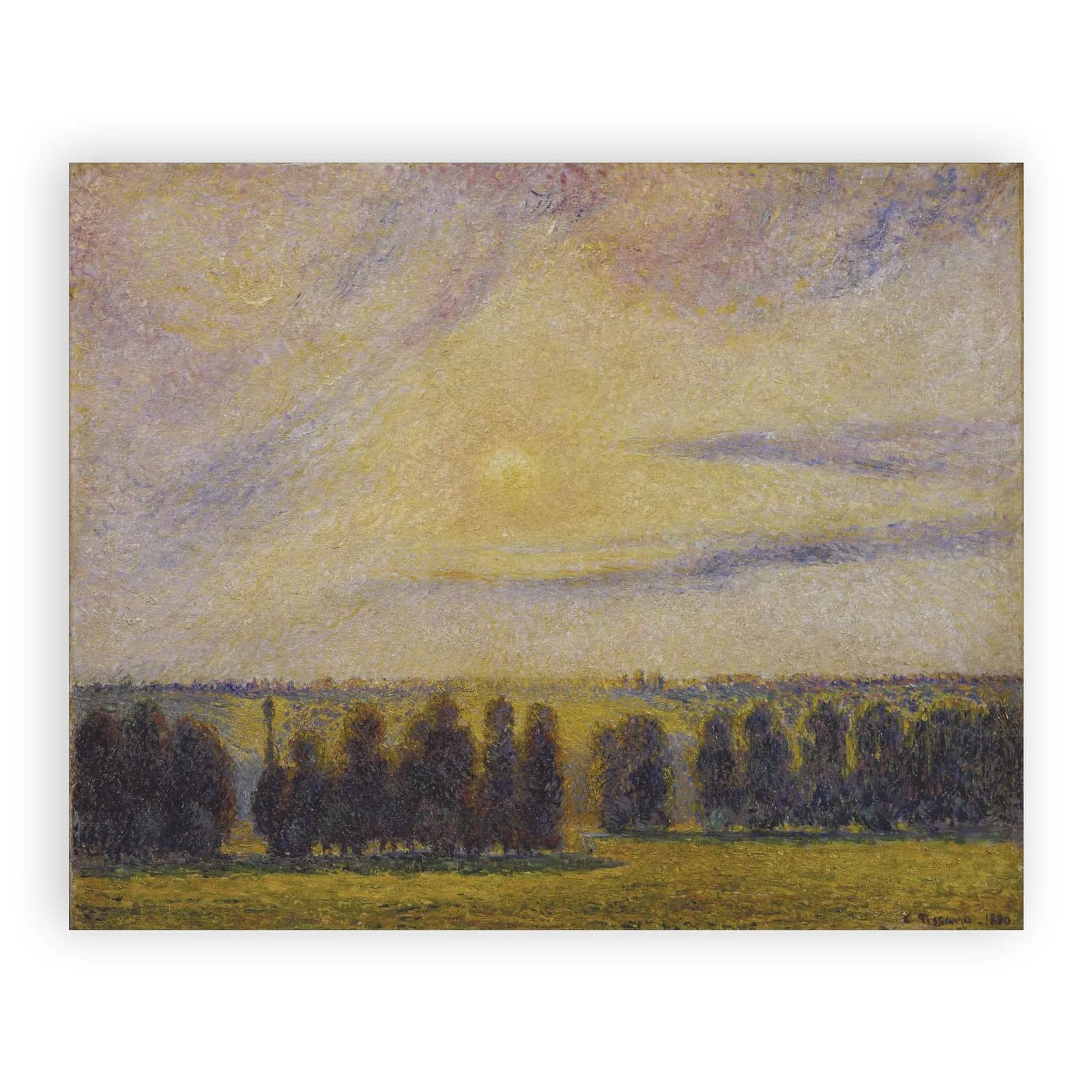 Sunset at Eragny by Camille Pissarro - view 6 thumbnail