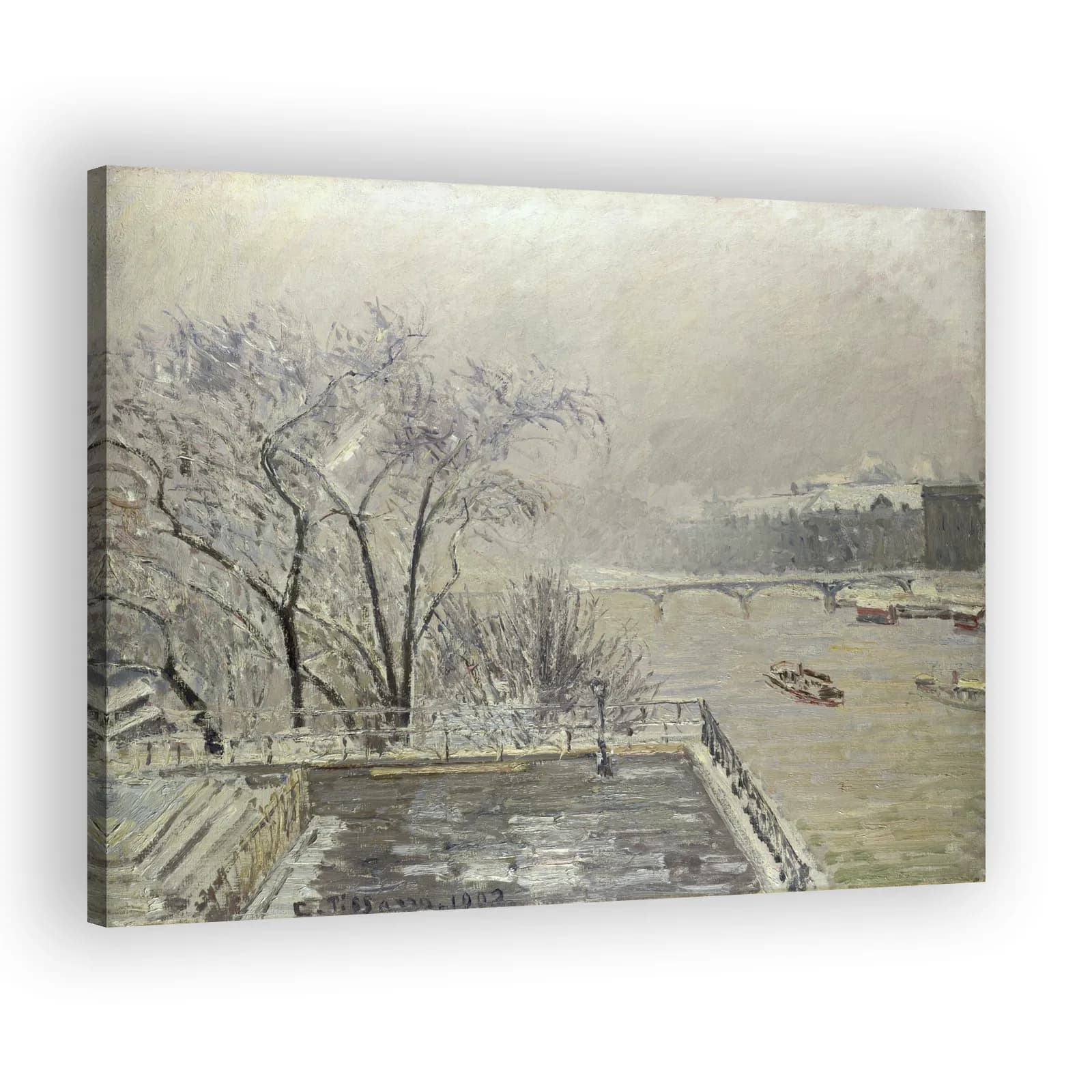 The Louvre under Snow by Camille Pissarro - view 2 thumbnail