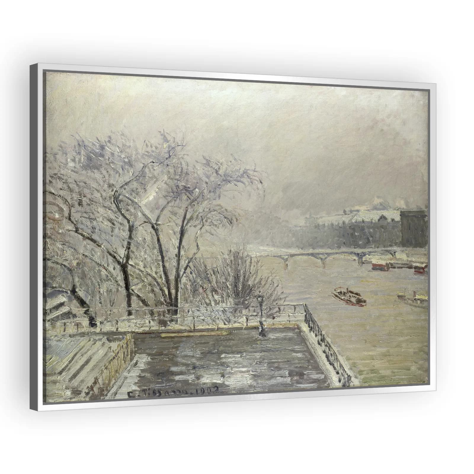 The Louvre under Snow by Camille Pissarro - view 4 thumbnail