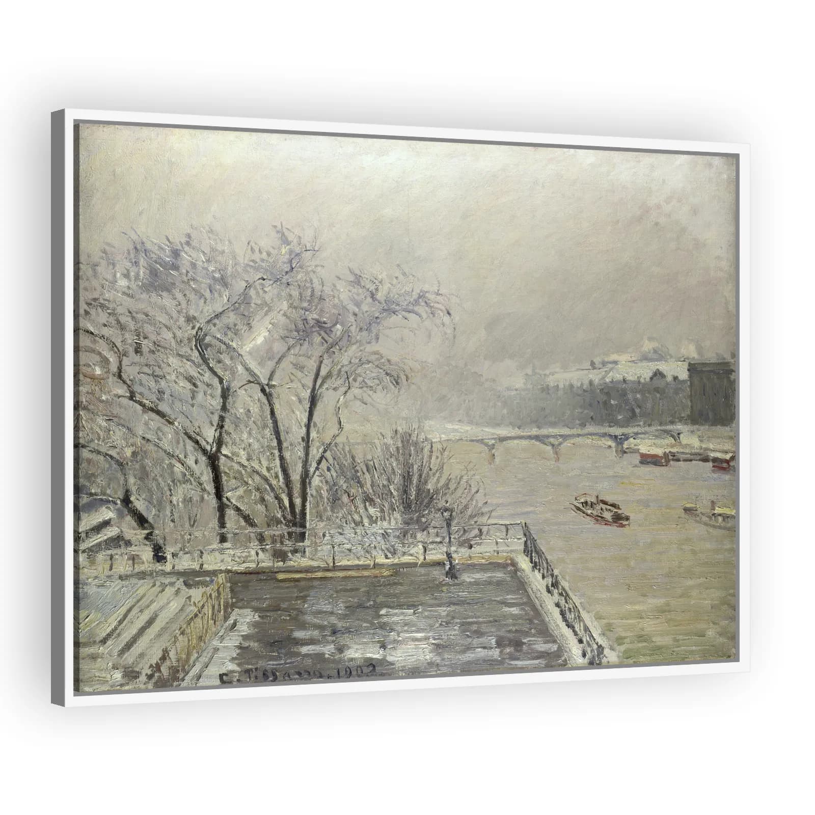 The Louvre under Snow by Camille Pissarro - view 5 thumbnail