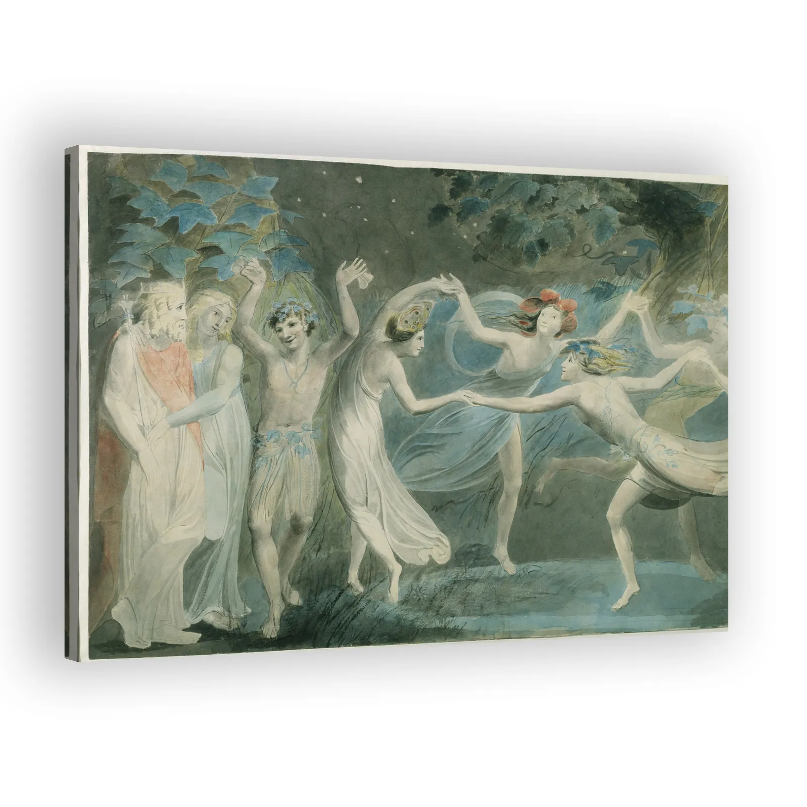 Oberon, Titania and Puck with Fairies Dancing by William Blake - view 2 thumbnail