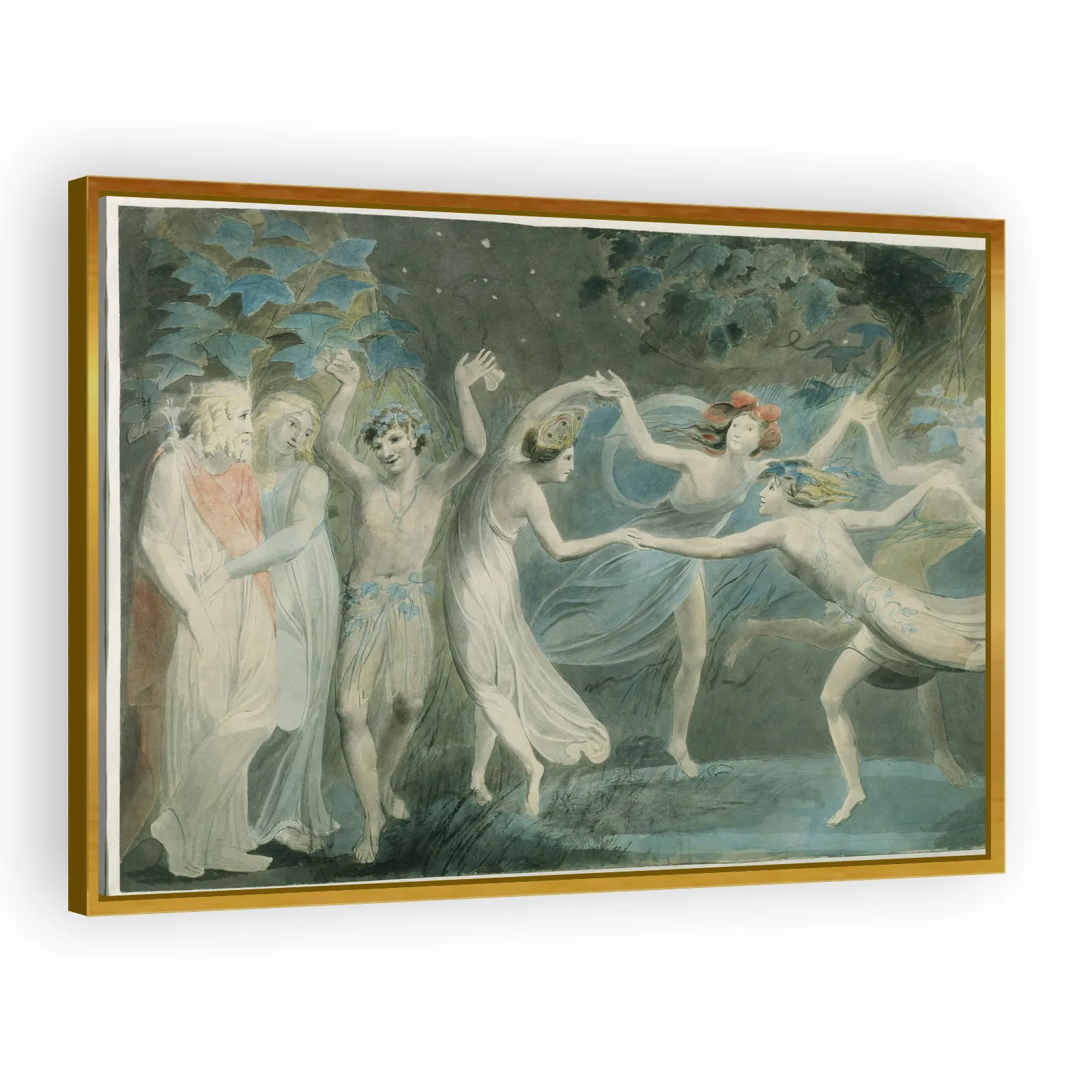 Oberon, Titania and Puck with Fairies Dancing by William Blake - view 3 thumbnail
