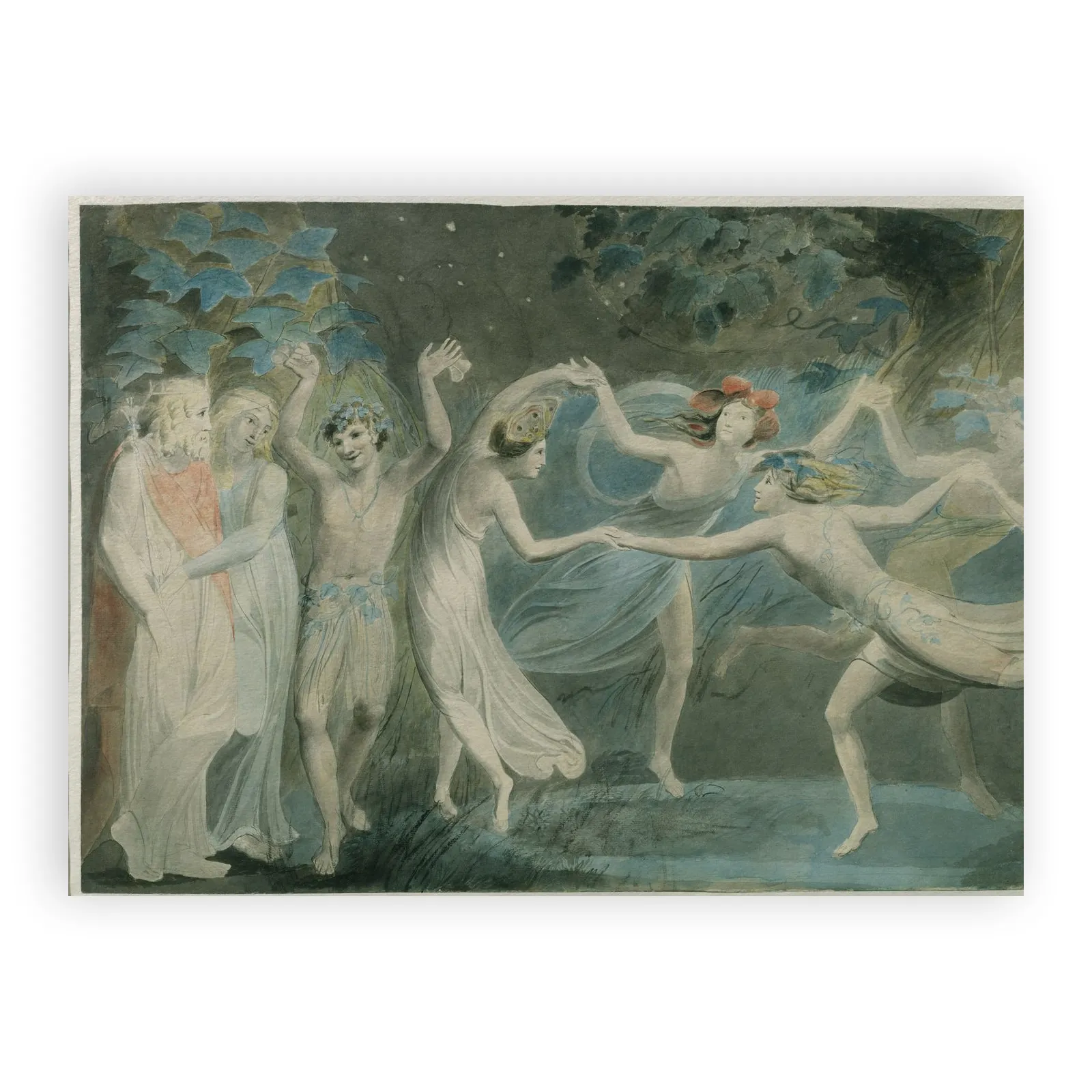 Oberon, Titania and Puck with Fairies Dancing by William Blake - view 6 thumbnail