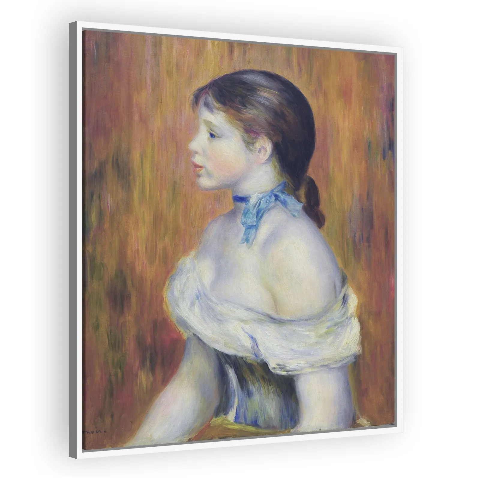Young Woman with a Blue Choker by Pierre Auguste Renoir - view 5 thumbnail