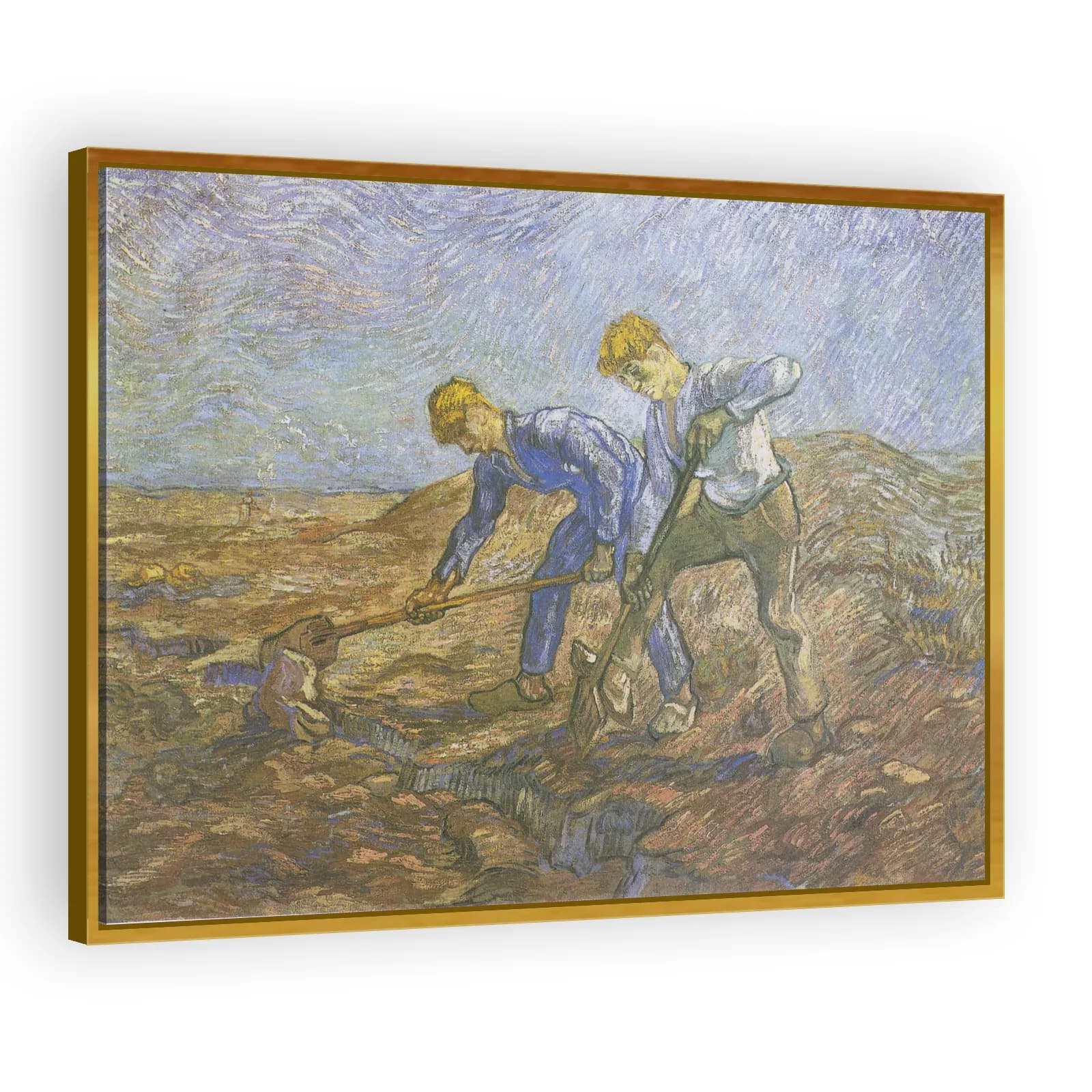 Two Peasants Digging by Vincent Van Gogh - view 3 thumbnail