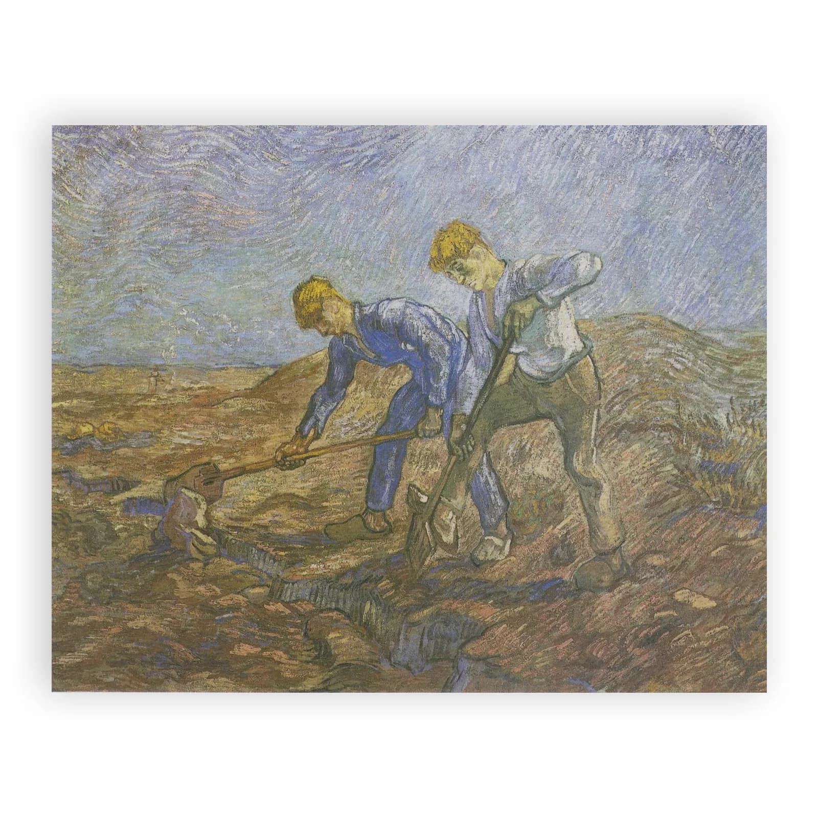 Two Peasants Digging by Vincent Van Gogh - view 6 thumbnail