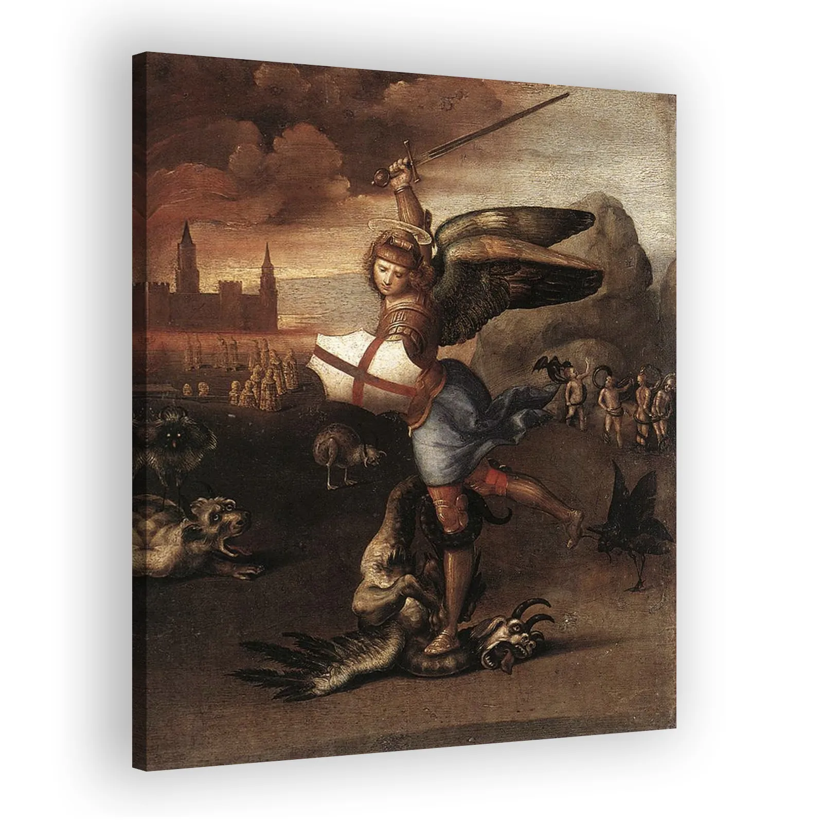 Saint Michael Vanquishing Satan by Raphael - view 2 thumbnail