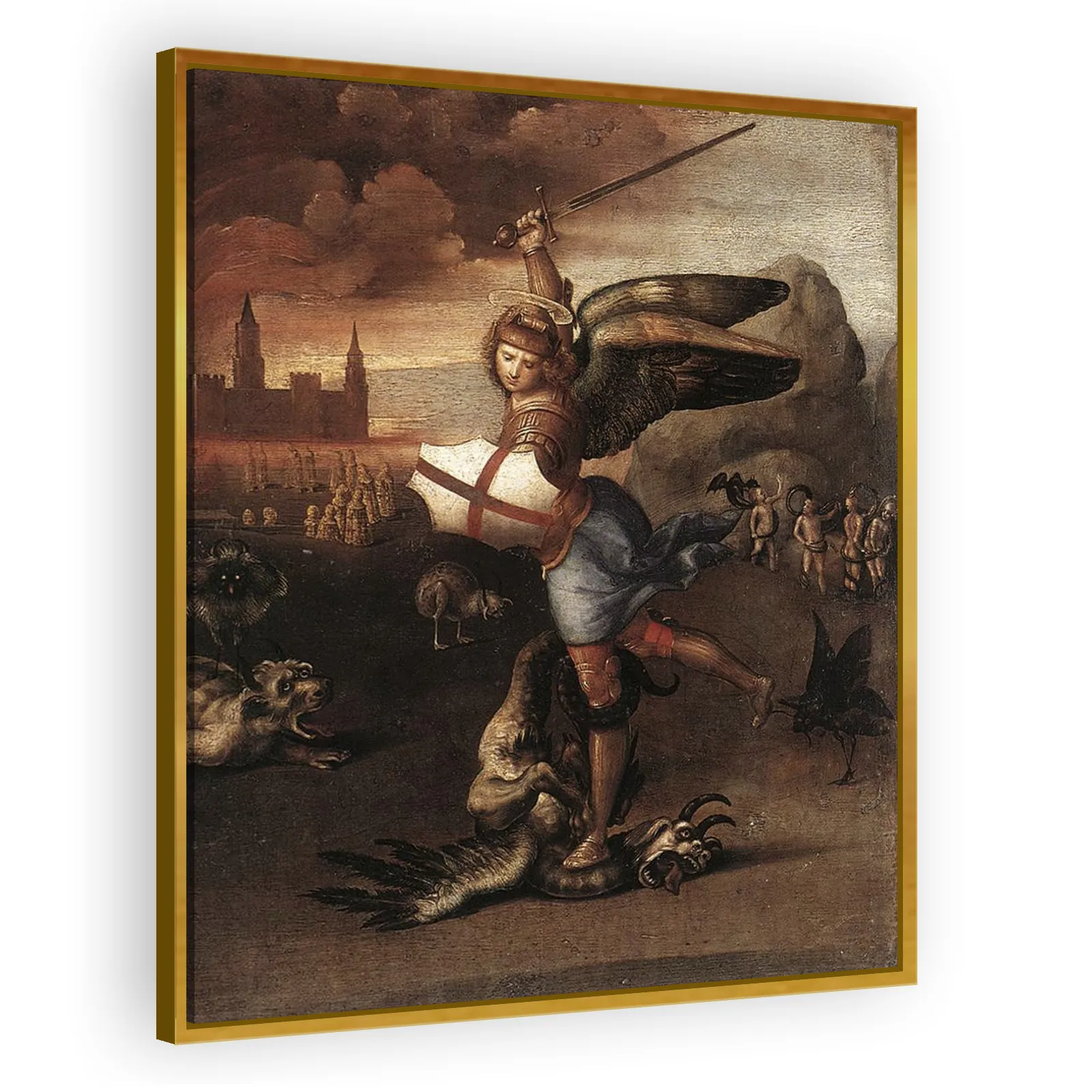 Saint Michael Vanquishing Satan by Raphael - view 3 thumbnail