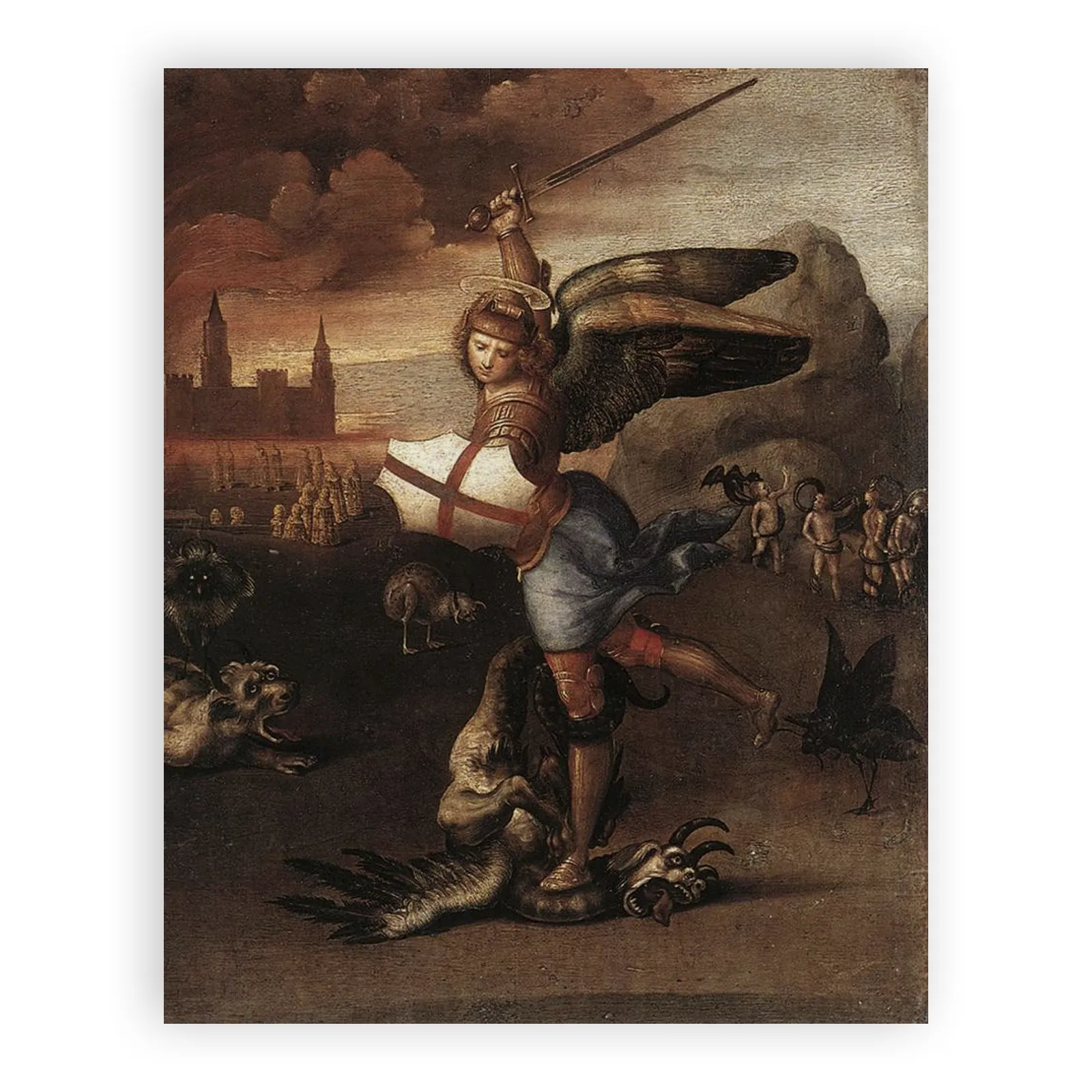Saint Michael Vanquishing Satan by Raphael - view 6 thumbnail