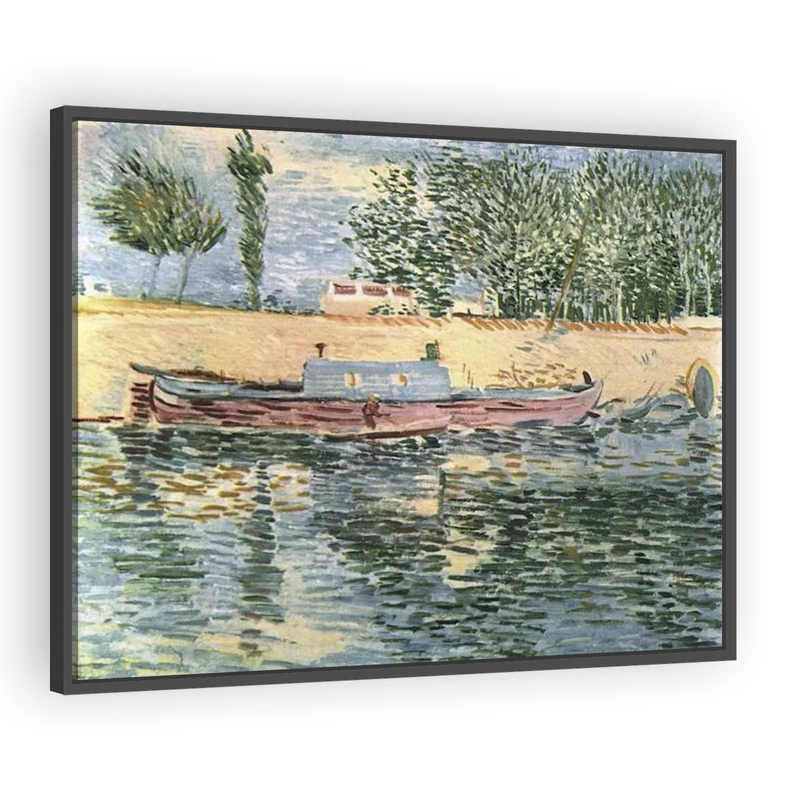 Banks of the Seine with Boats by Vincent Van Gogh