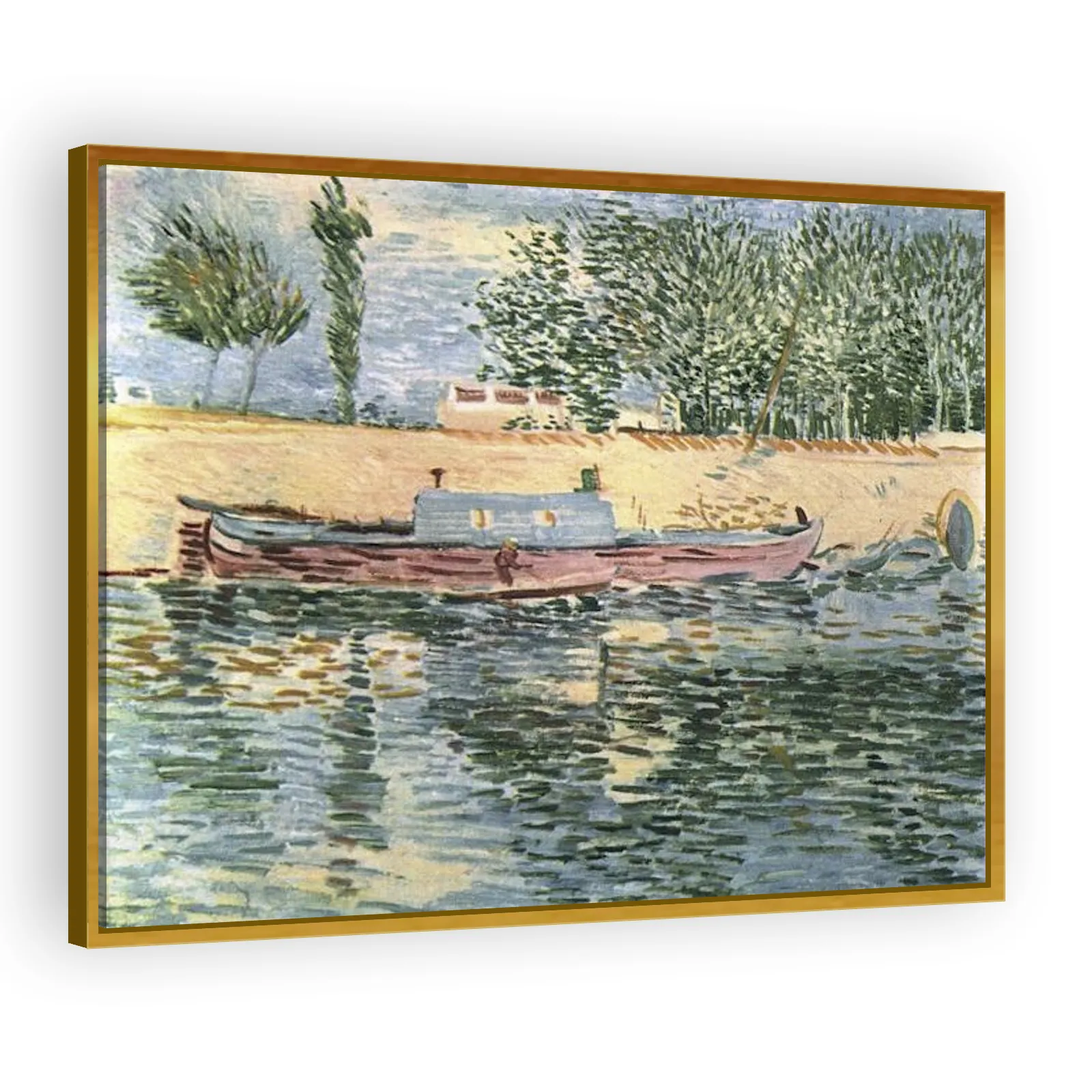 Banks of the Seine with Boats by Vincent Van Gogh - view 3 thumbnail