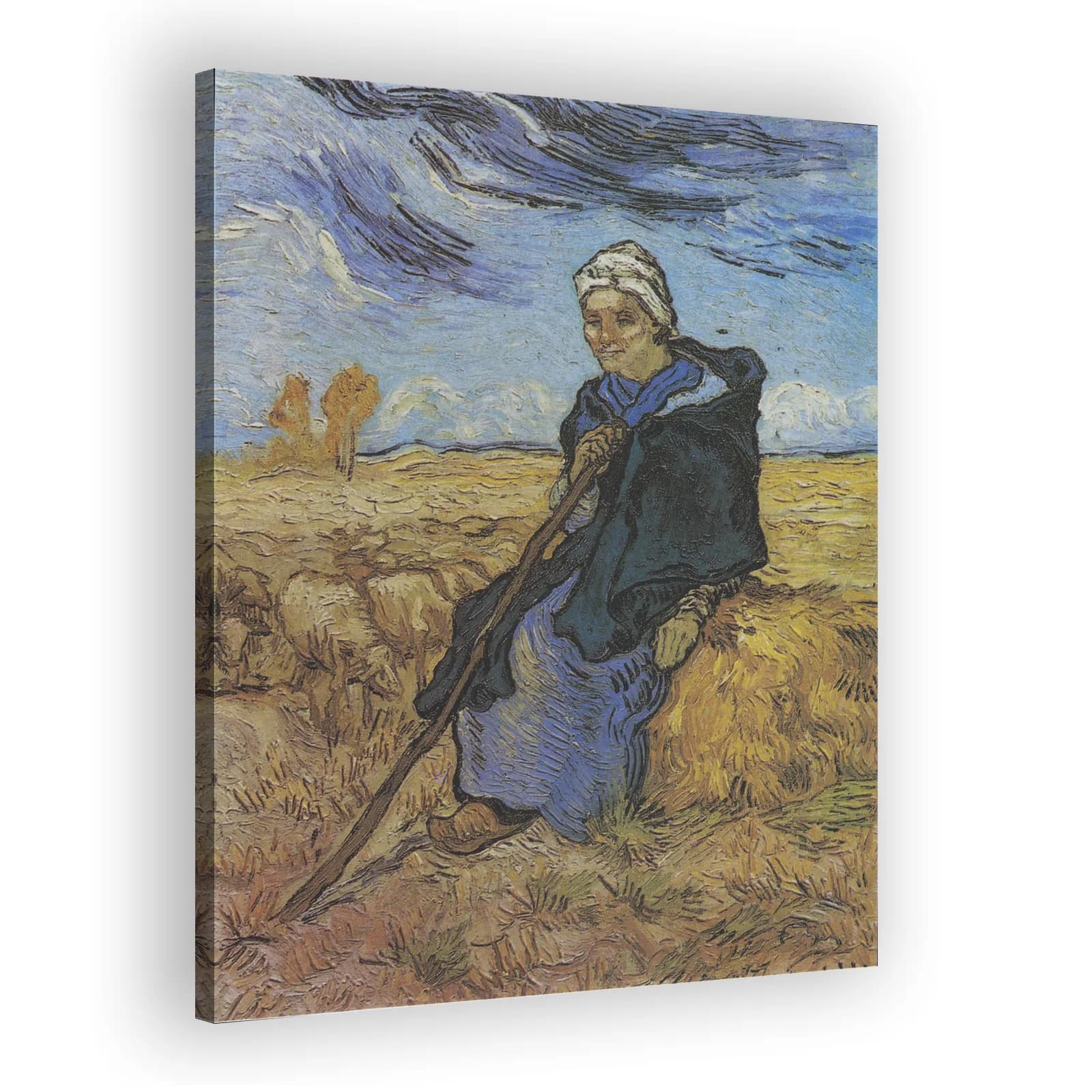 Shepherdess (after Millet) by Vincent Van Gogh - view 2 thumbnail