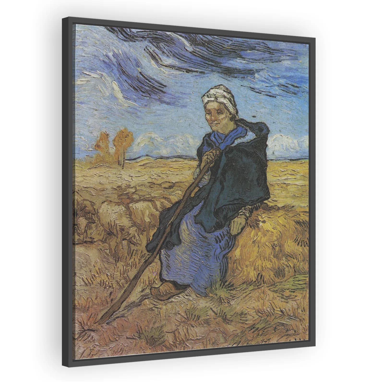 Shepherdess (after Millet) by Vincent Van Gogh