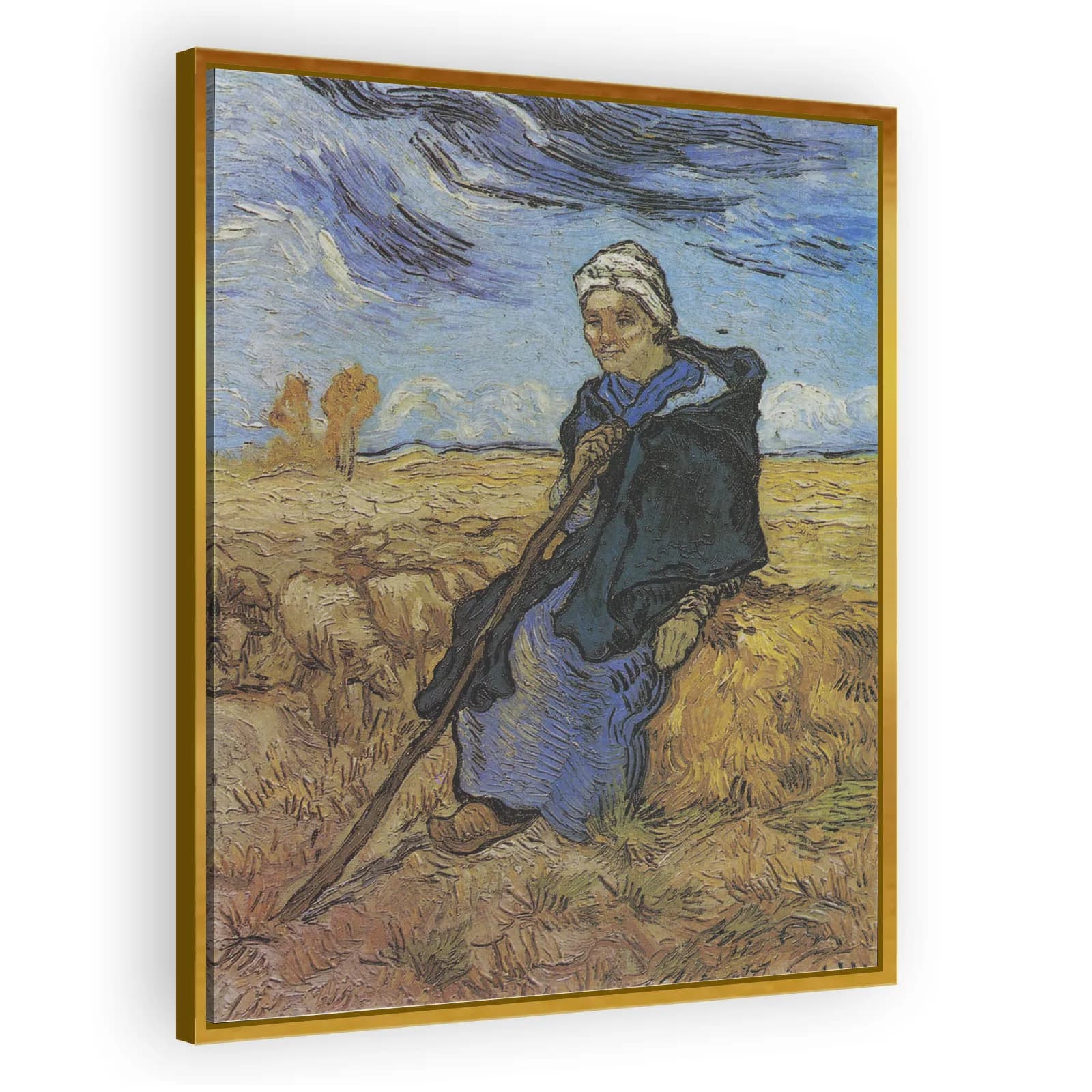Shepherdess (after Millet) by Vincent Van Gogh - view 3 thumbnail
