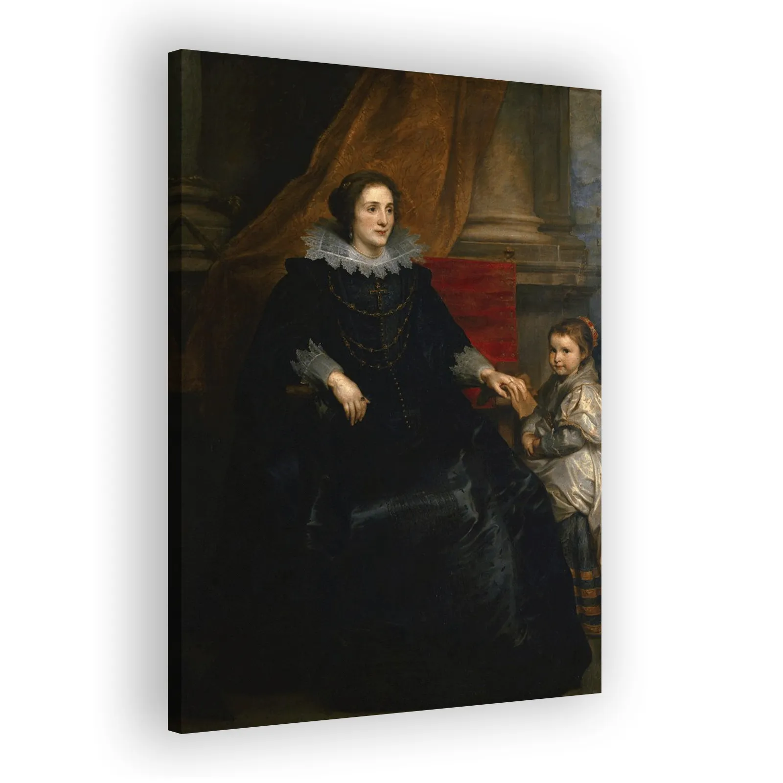Portrait of a Woman Seated with Her Daughter by Anthony Van Dyck - view 2 thumbnail