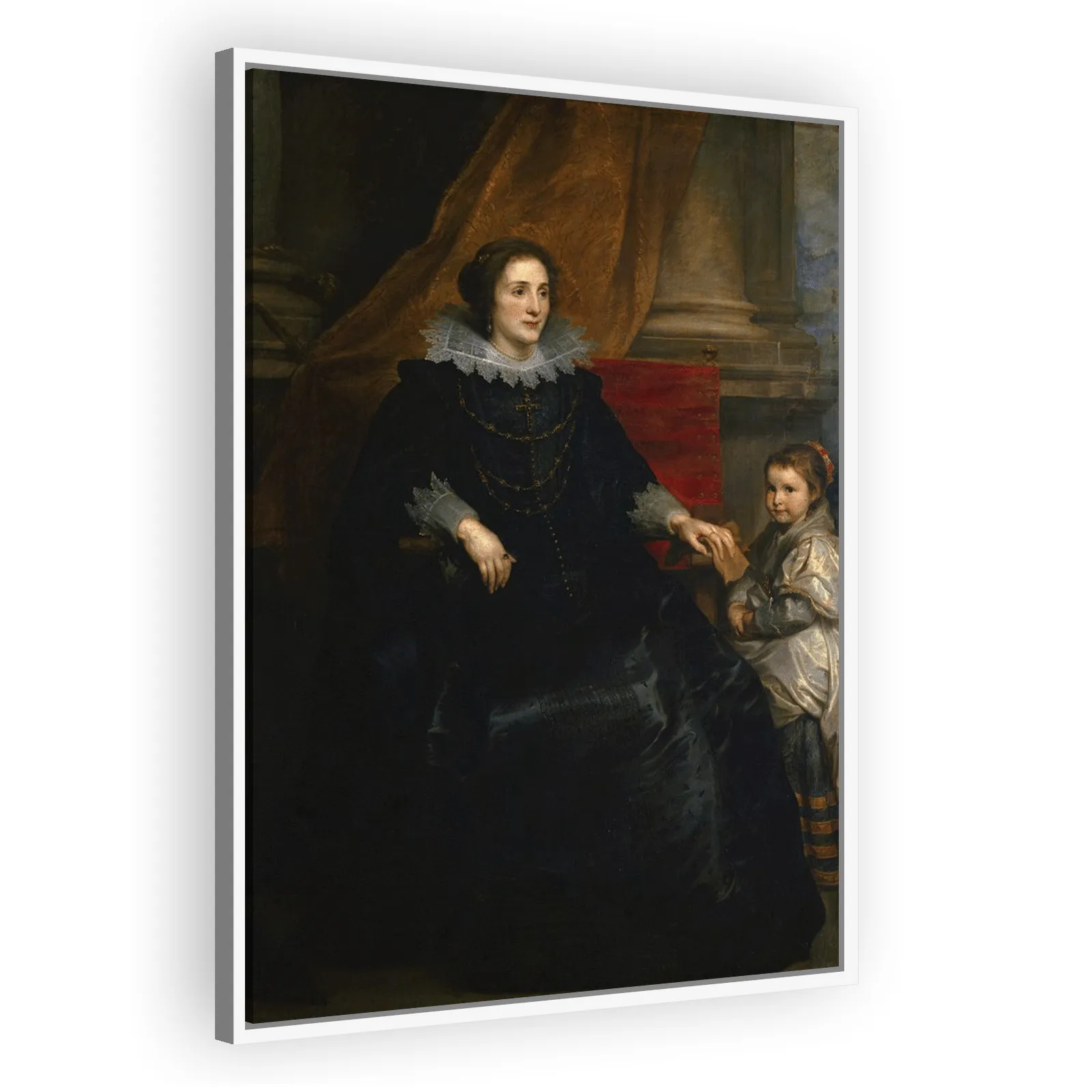 Portrait of a Woman Seated with Her Daughter by Anthony Van Dyck - view 5 thumbnail