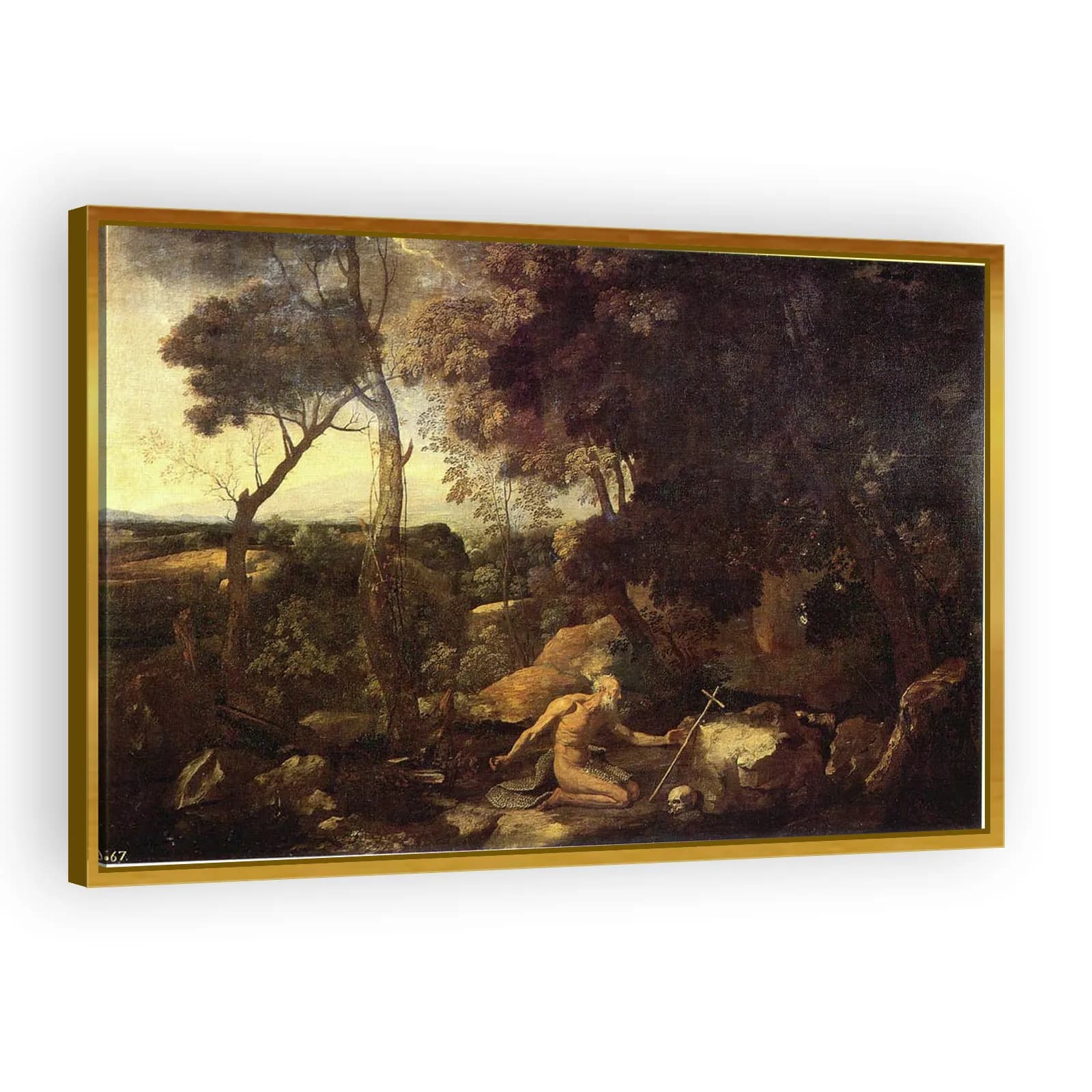 Landscape with Saint Paul the Hermit by Nicolas Poussin - view 3 thumbnail