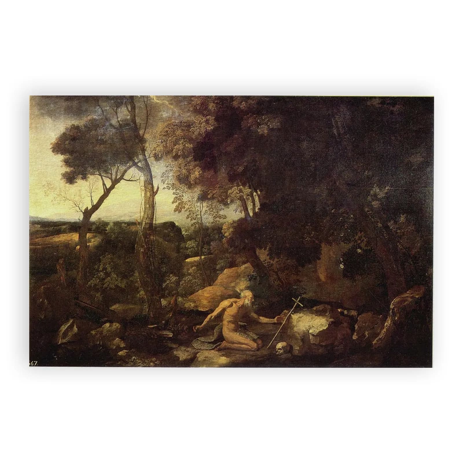 Landscape with Saint Paul the Hermit by Nicolas Poussin - view 6 thumbnail
