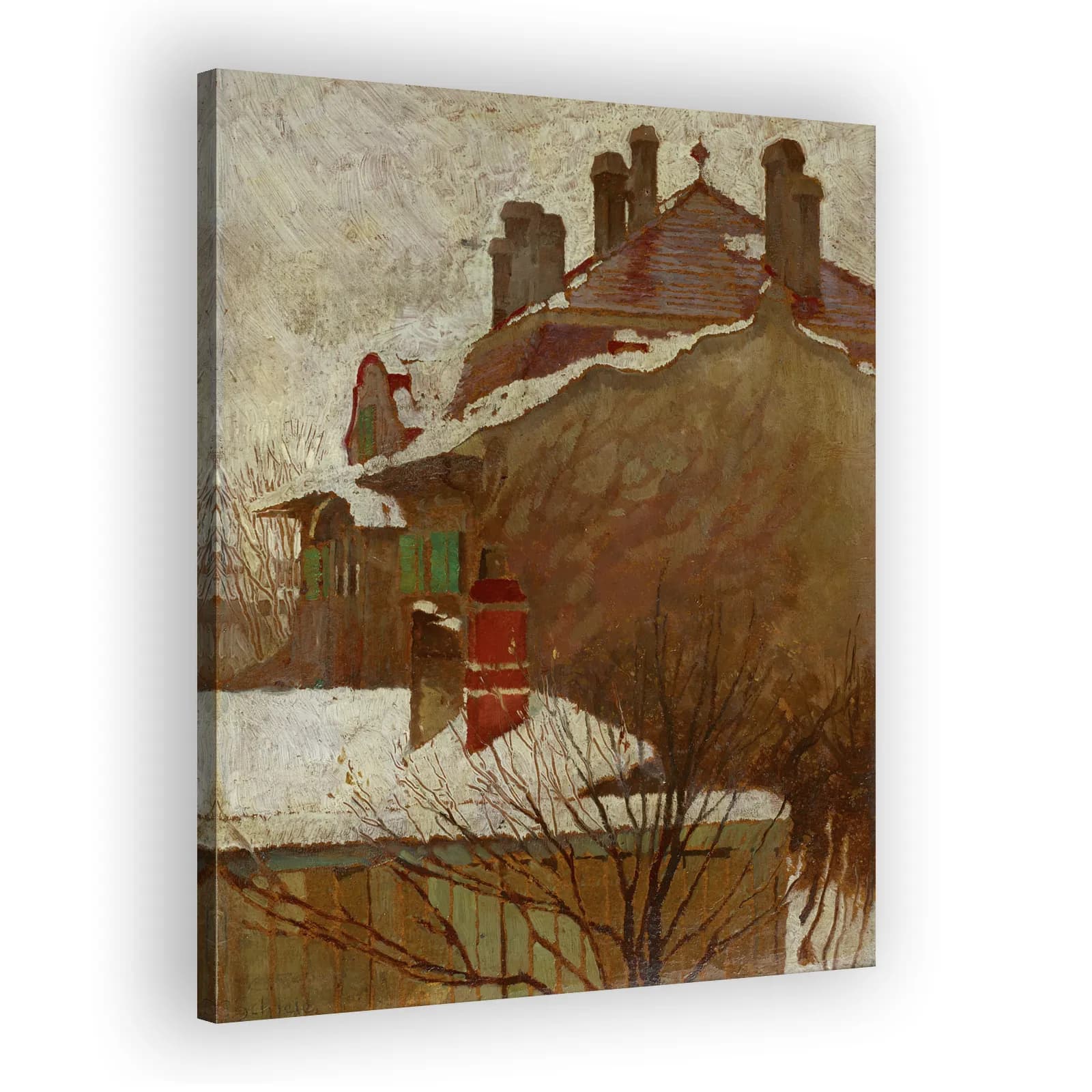 Houses in Winter (View from the Studio) by Egon Schiele - view 2 thumbnail