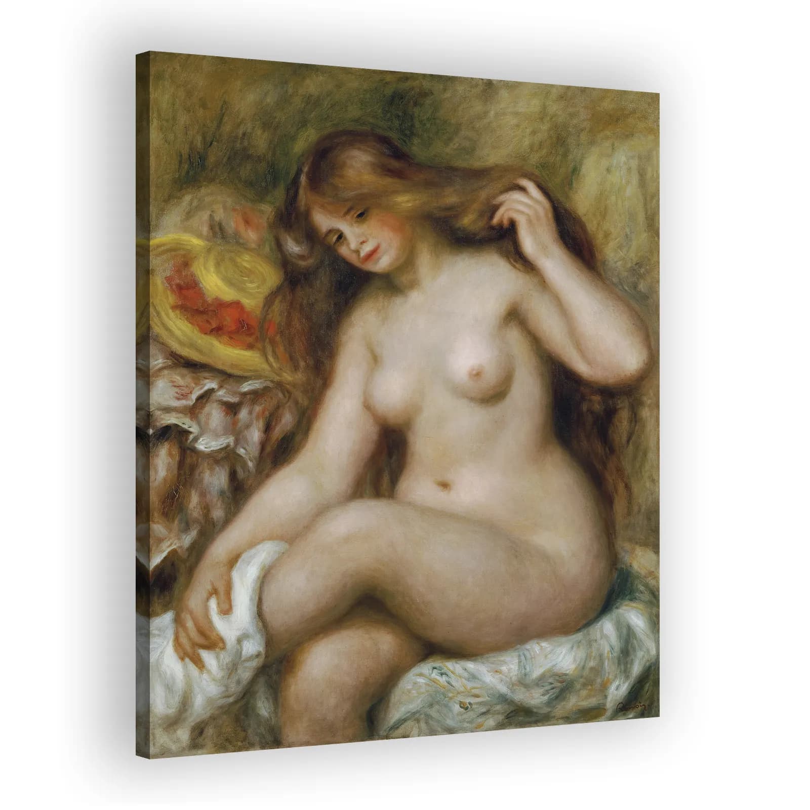 Badende mit blondem, offenem Haar by Pierre Auguste Renoir - view 2 thumbnail
