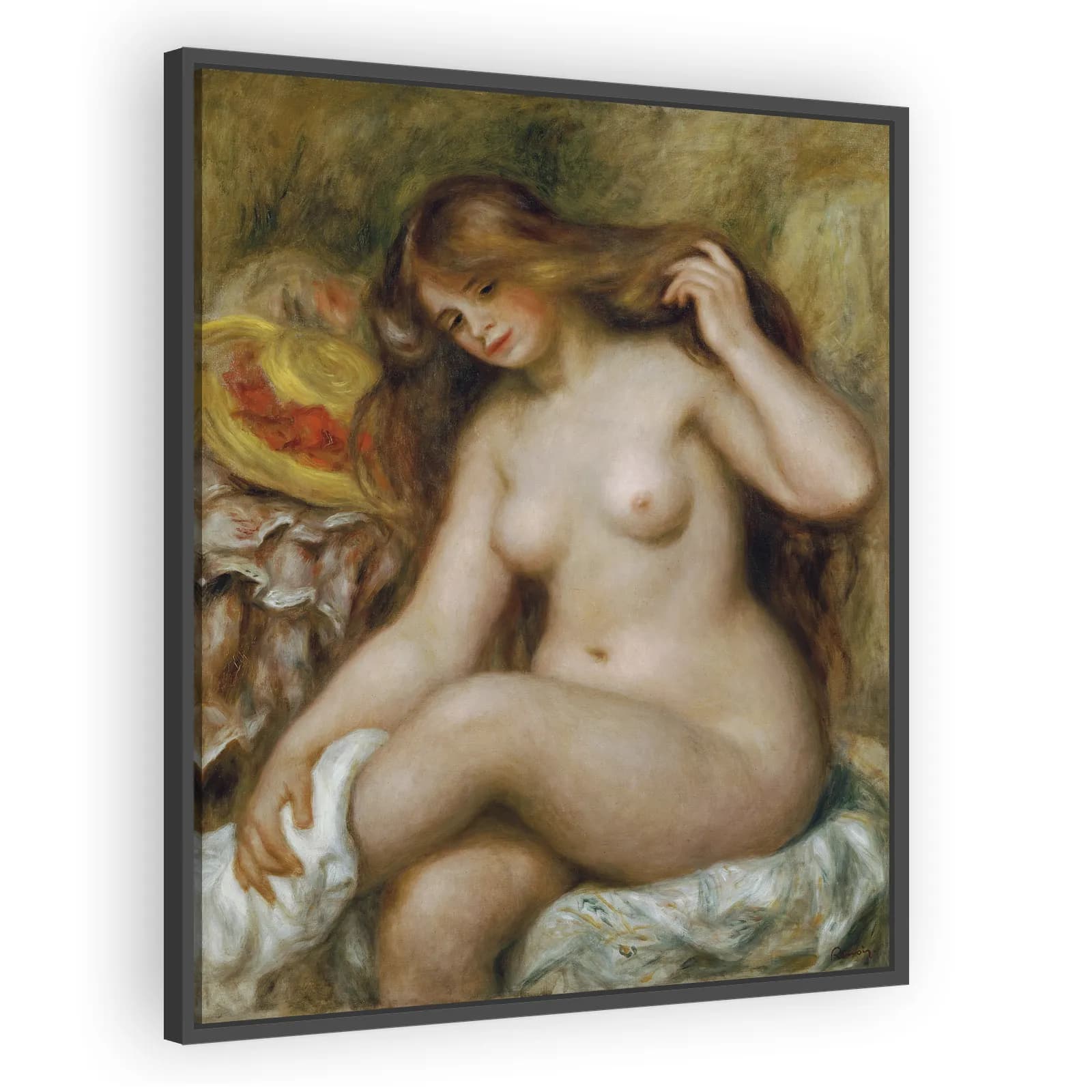 Badende mit blondem, offenem Haar by Pierre Auguste Renoir