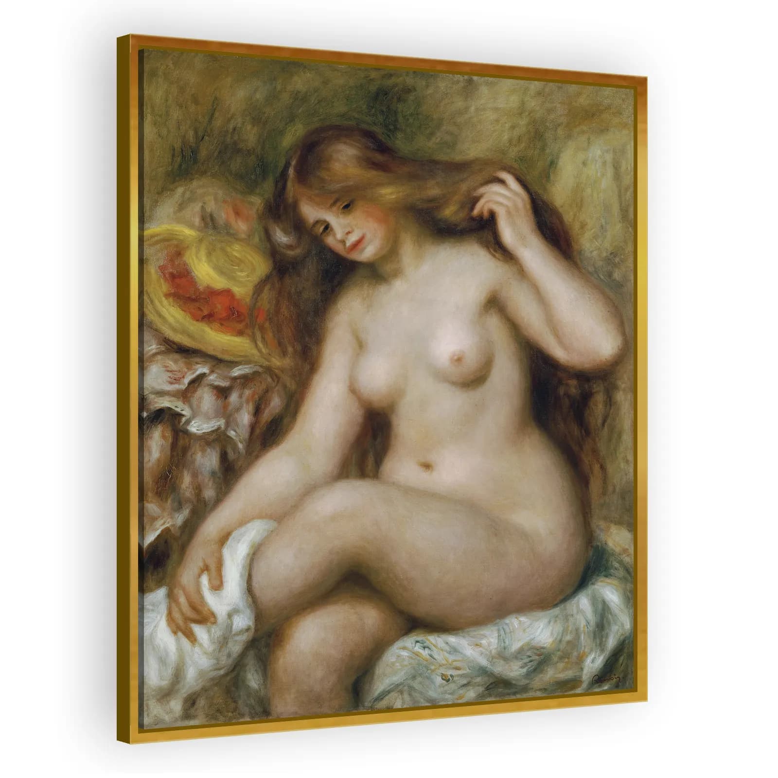 Badende mit blondem, offenem Haar by Pierre Auguste Renoir - view 3 thumbnail