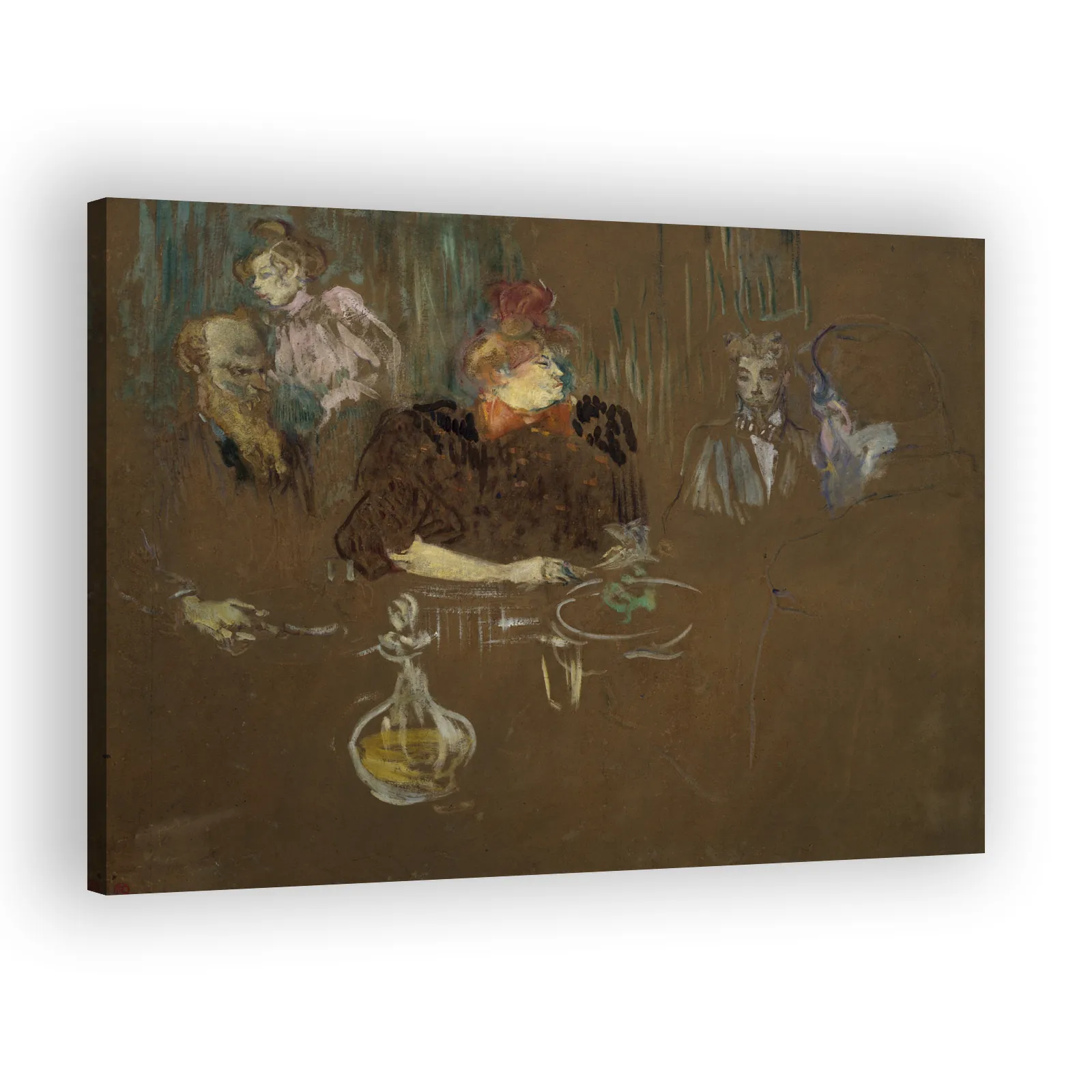 At the Table of Monsieur and Madame Natanson by Henri De Toulouse Lautrec - view 2 thumbnail