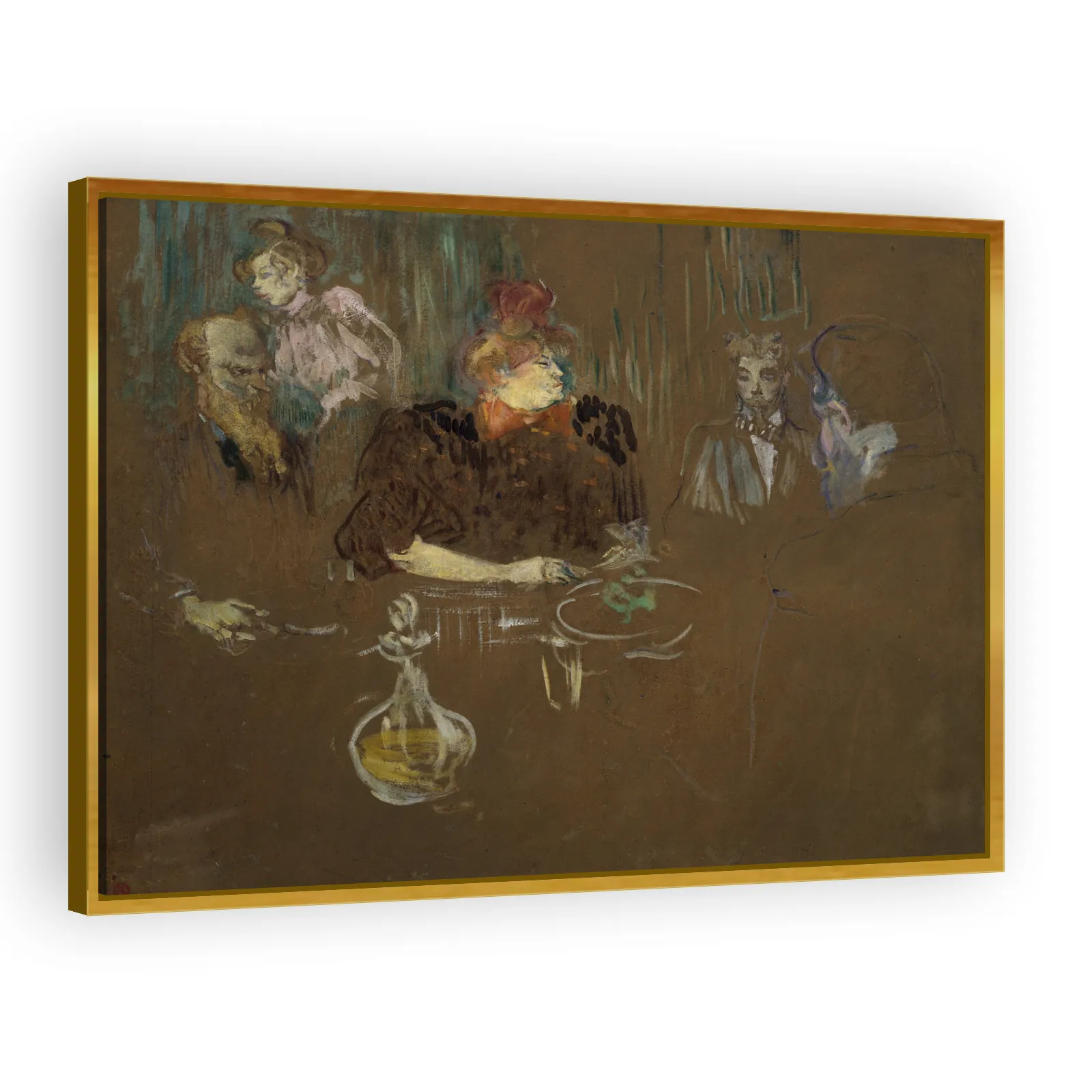 At the Table of Monsieur and Madame Natanson by Henri De Toulouse Lautrec - view 3 thumbnail