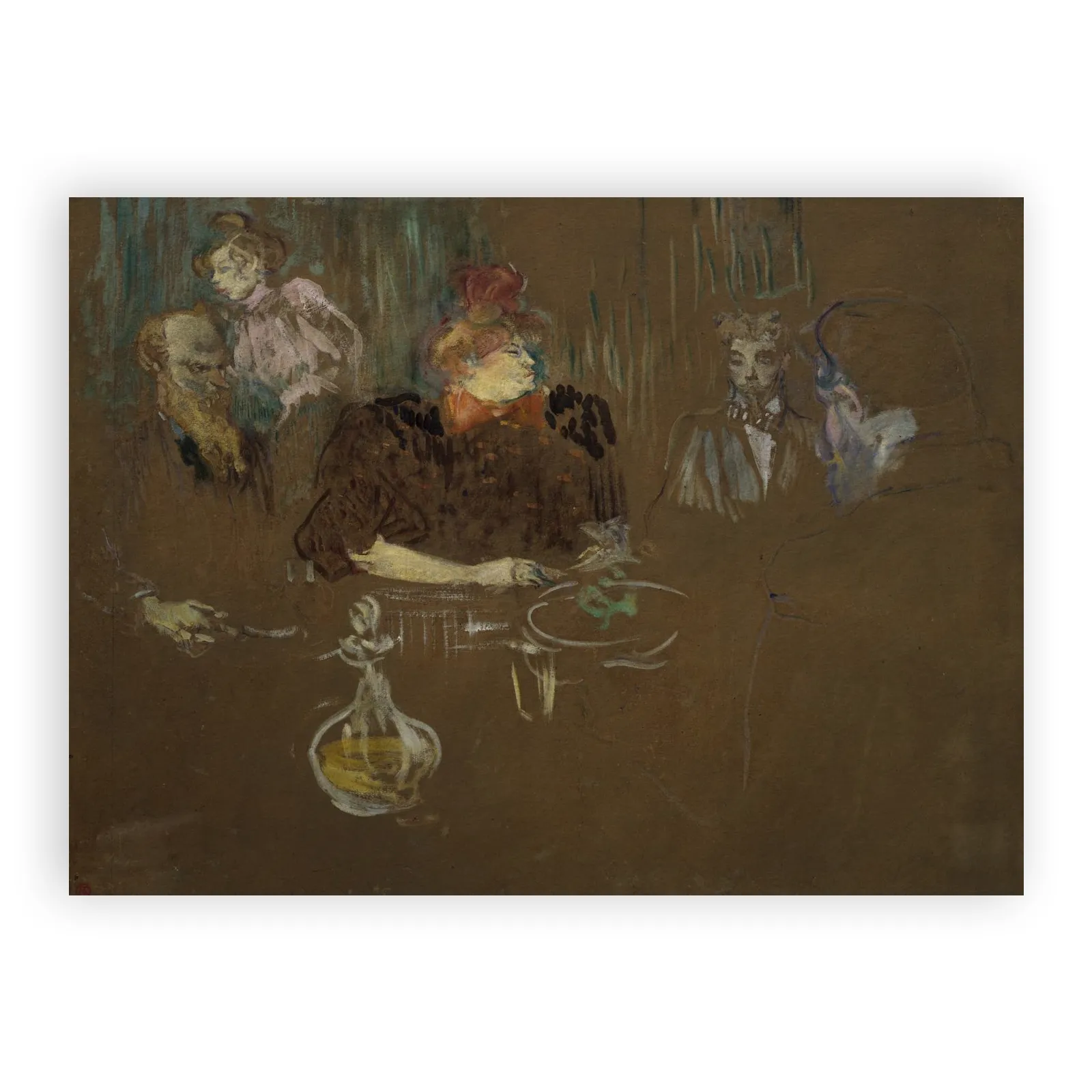 At the Table of Monsieur and Madame Natanson by Henri De Toulouse Lautrec - view 6 thumbnail