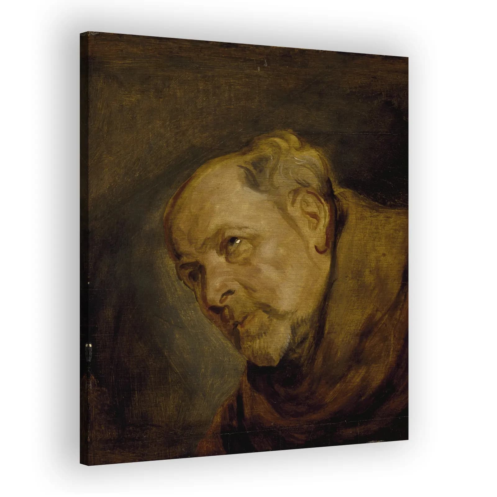 Head of a Monk (Jan Malderus as Saint Bonaventura) by Anthony Van Dyck - view 2 thumbnail