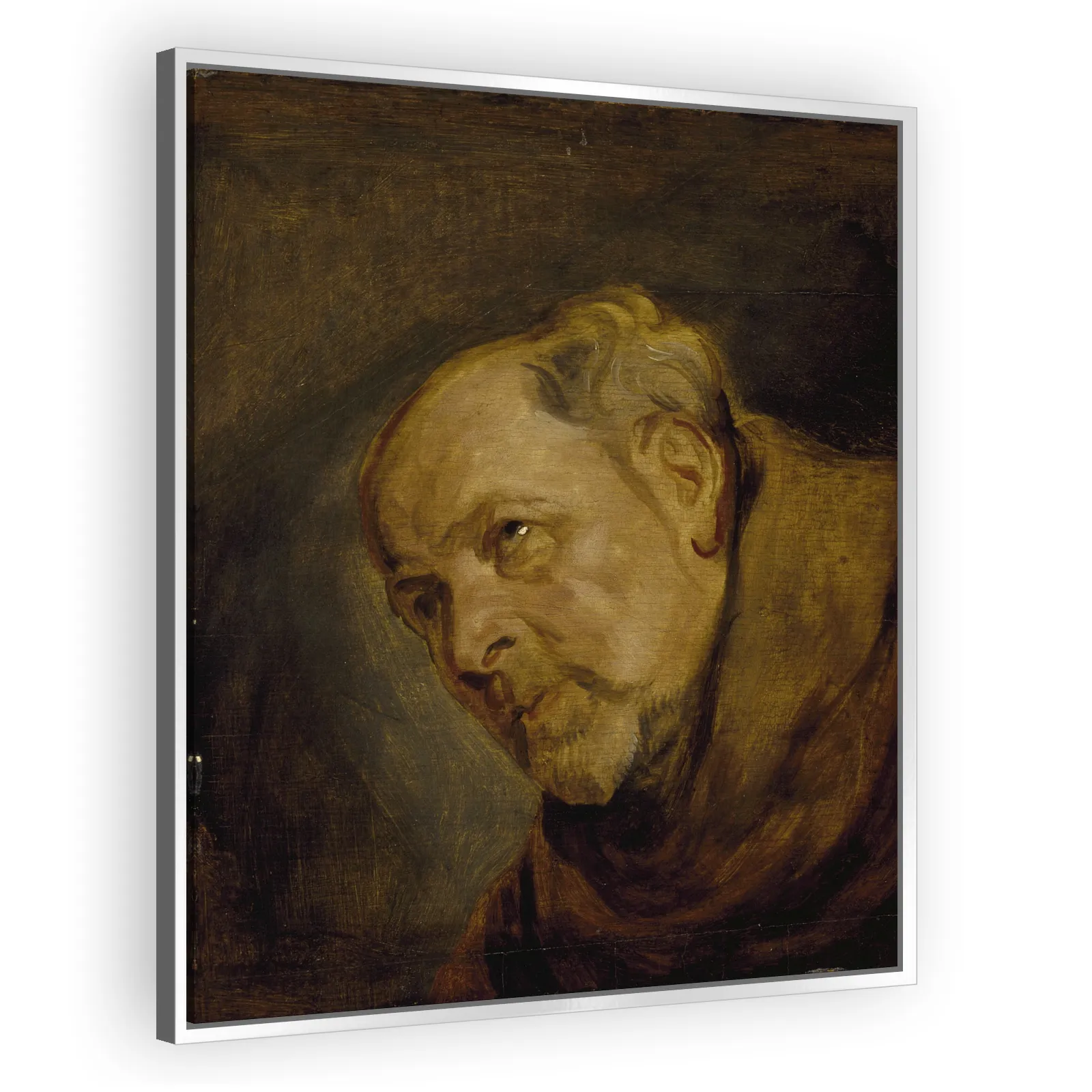 Head of a Monk (Jan Malderus as Saint Bonaventura) by Anthony Van Dyck - view 4 thumbnail