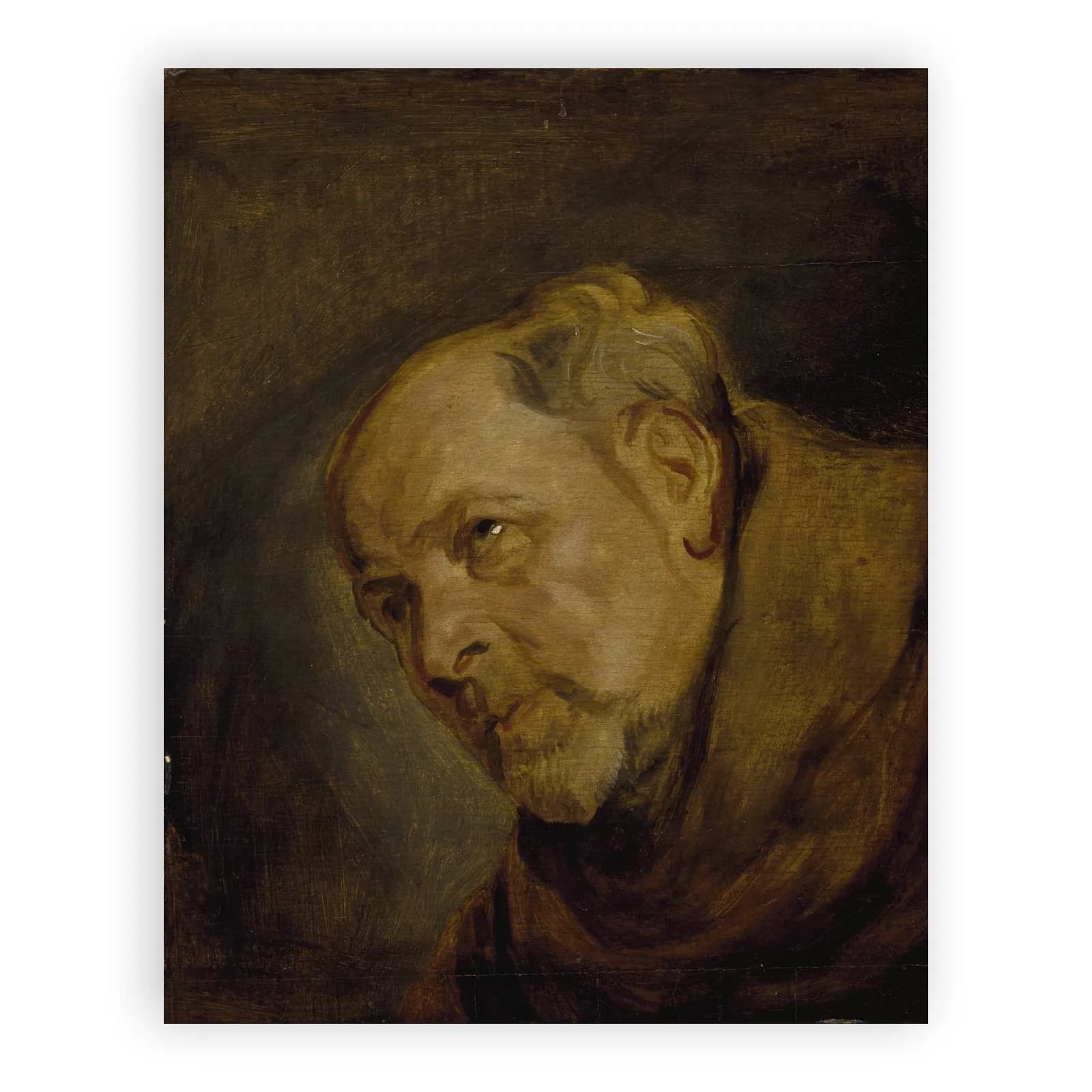 Head of a Monk (Jan Malderus as Saint Bonaventura) by Anthony Van Dyck - view 6 thumbnail