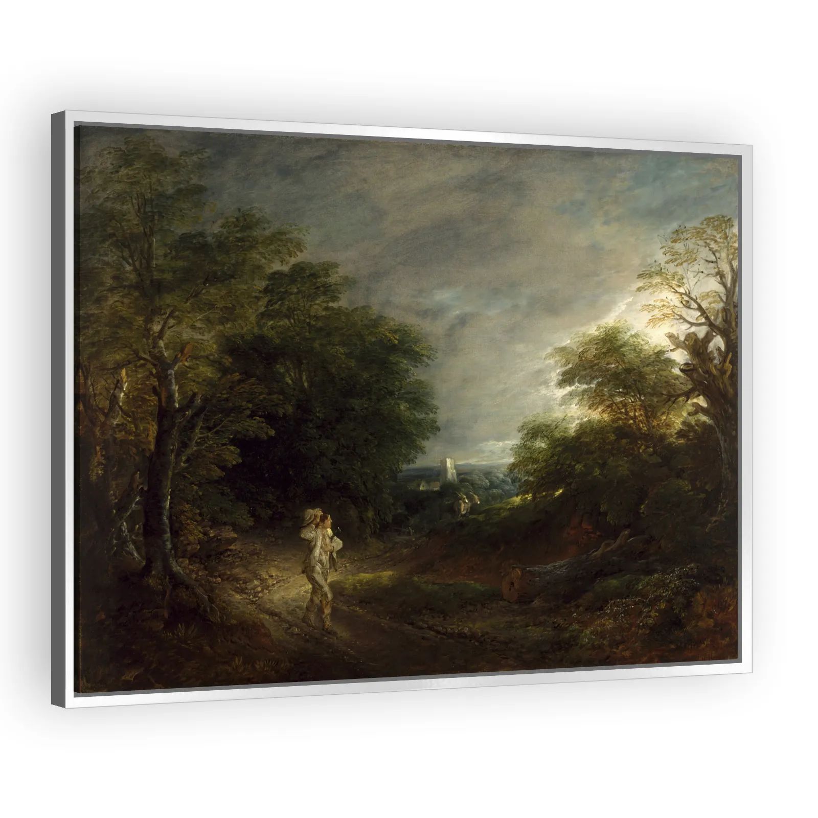 Wooded Landscape with a Woodcutter by Thomas Gainsborough - view 4 thumbnail