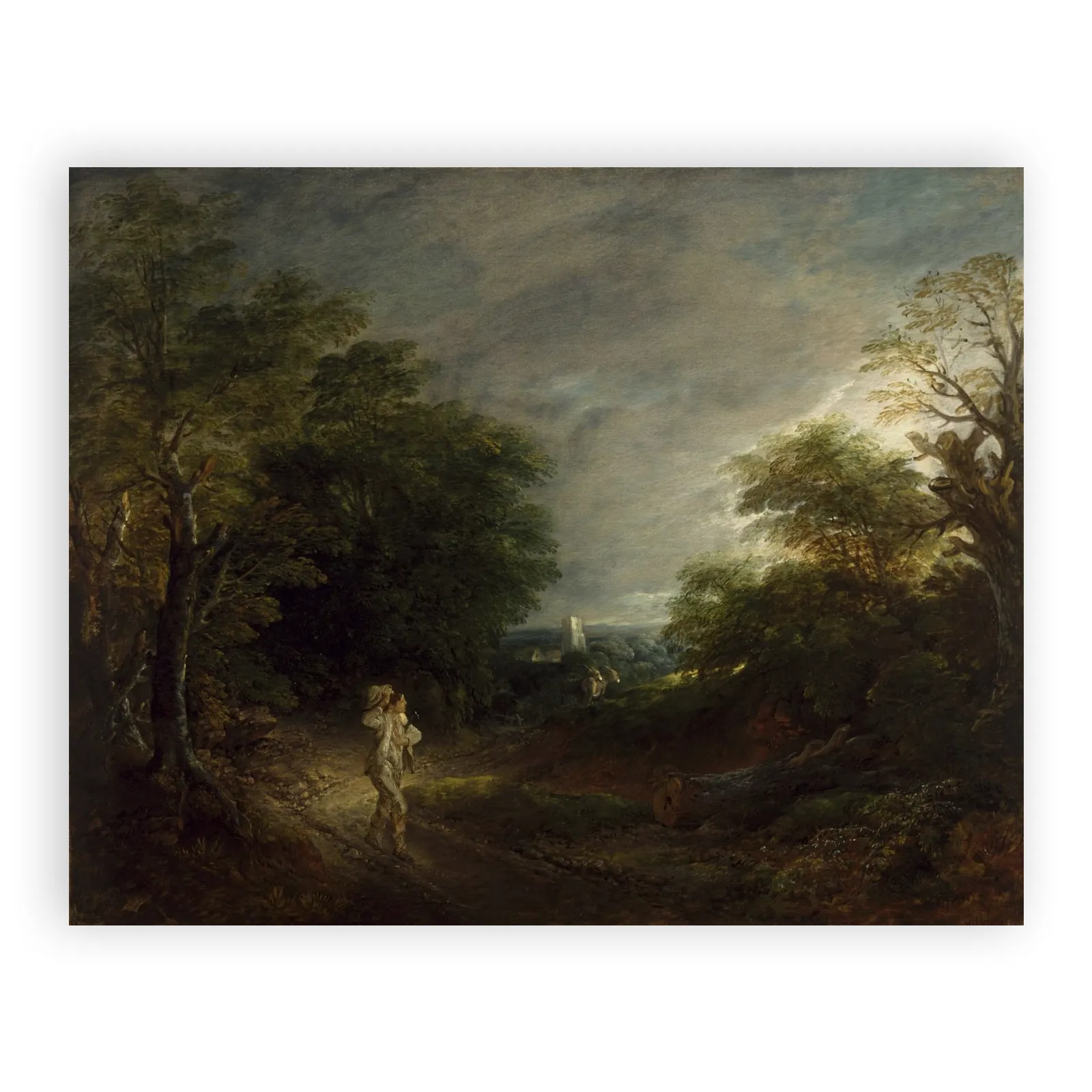Wooded Landscape with a Woodcutter by Thomas Gainsborough - view 6 thumbnail