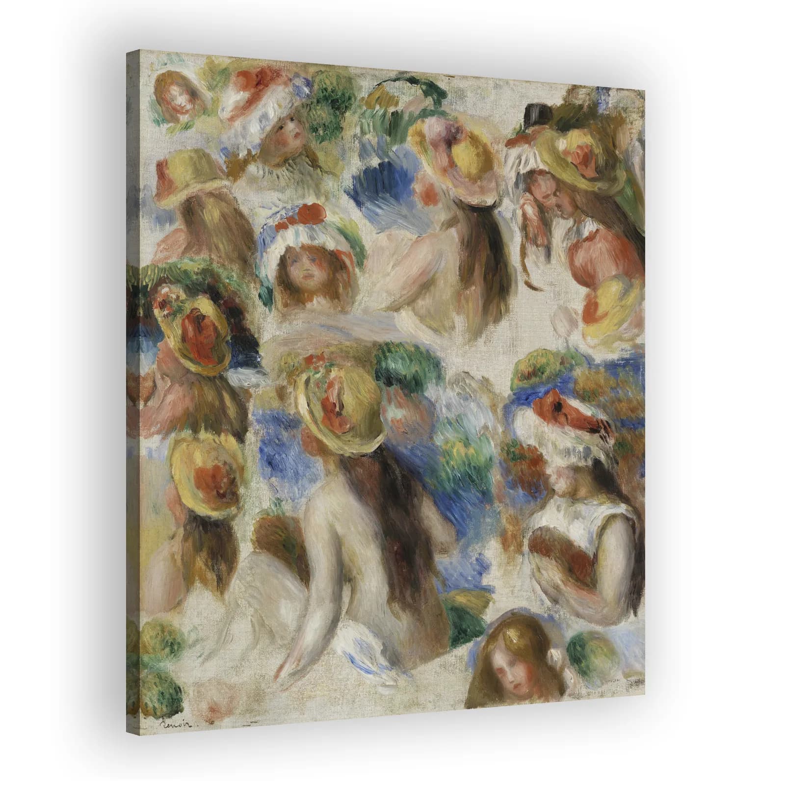 Study of Heads (Étude de têtes) by Pierre Auguste Renoir - view 2 thumbnail