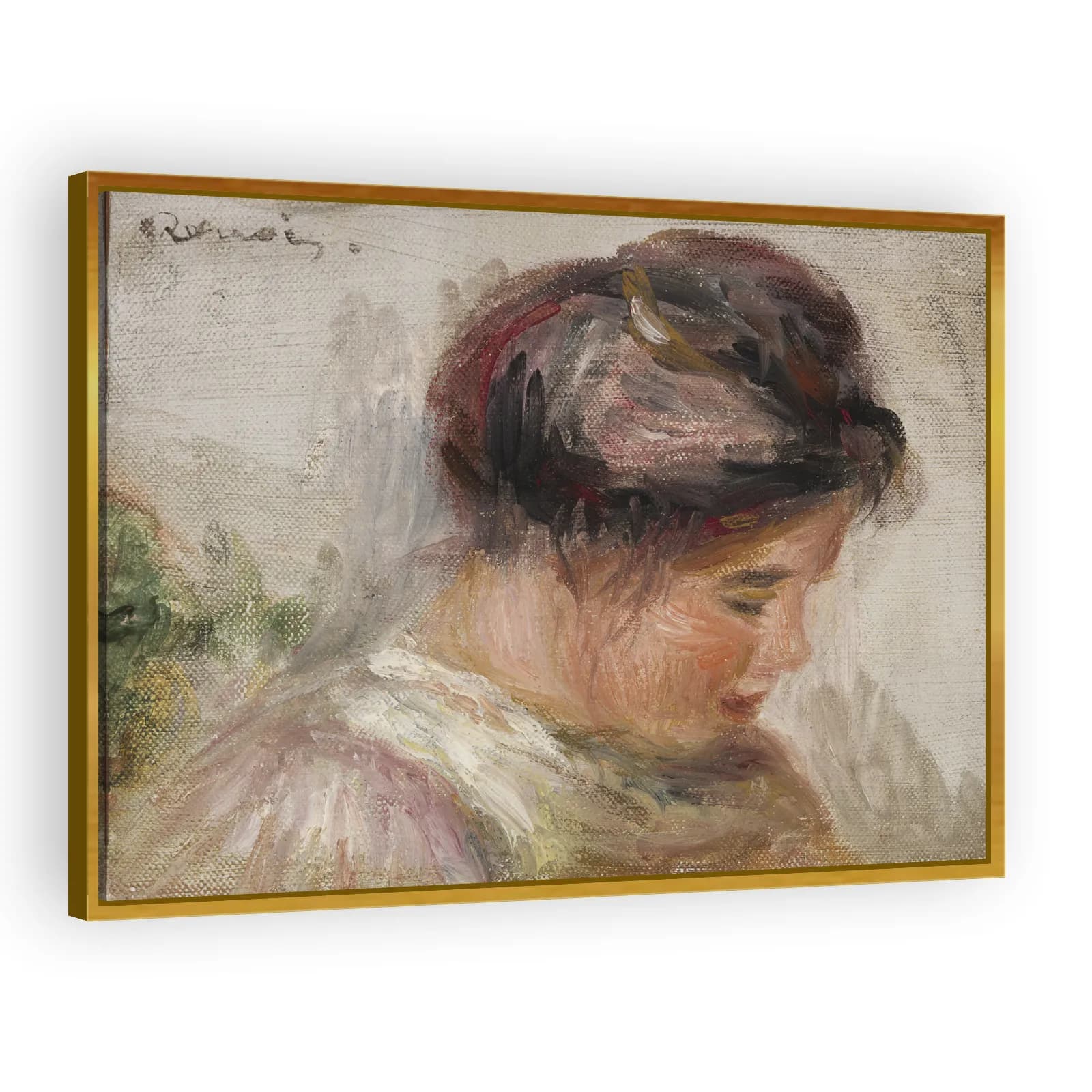 Head of Young Girl (Tête de jeune fille) by Pierre Auguste Renoir - view 3 thumbnail