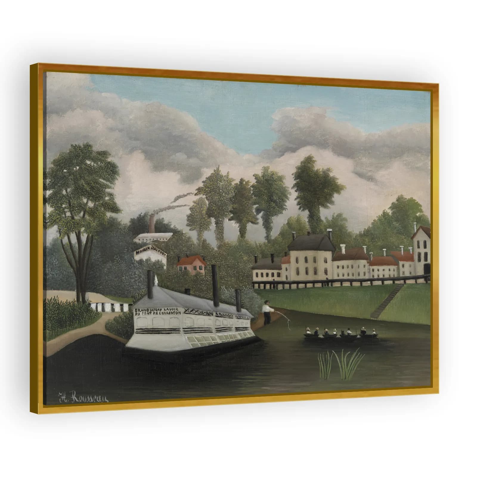 The Laundry Boat of Pont de Charenton by Henri Rousseau - view 3 thumbnail