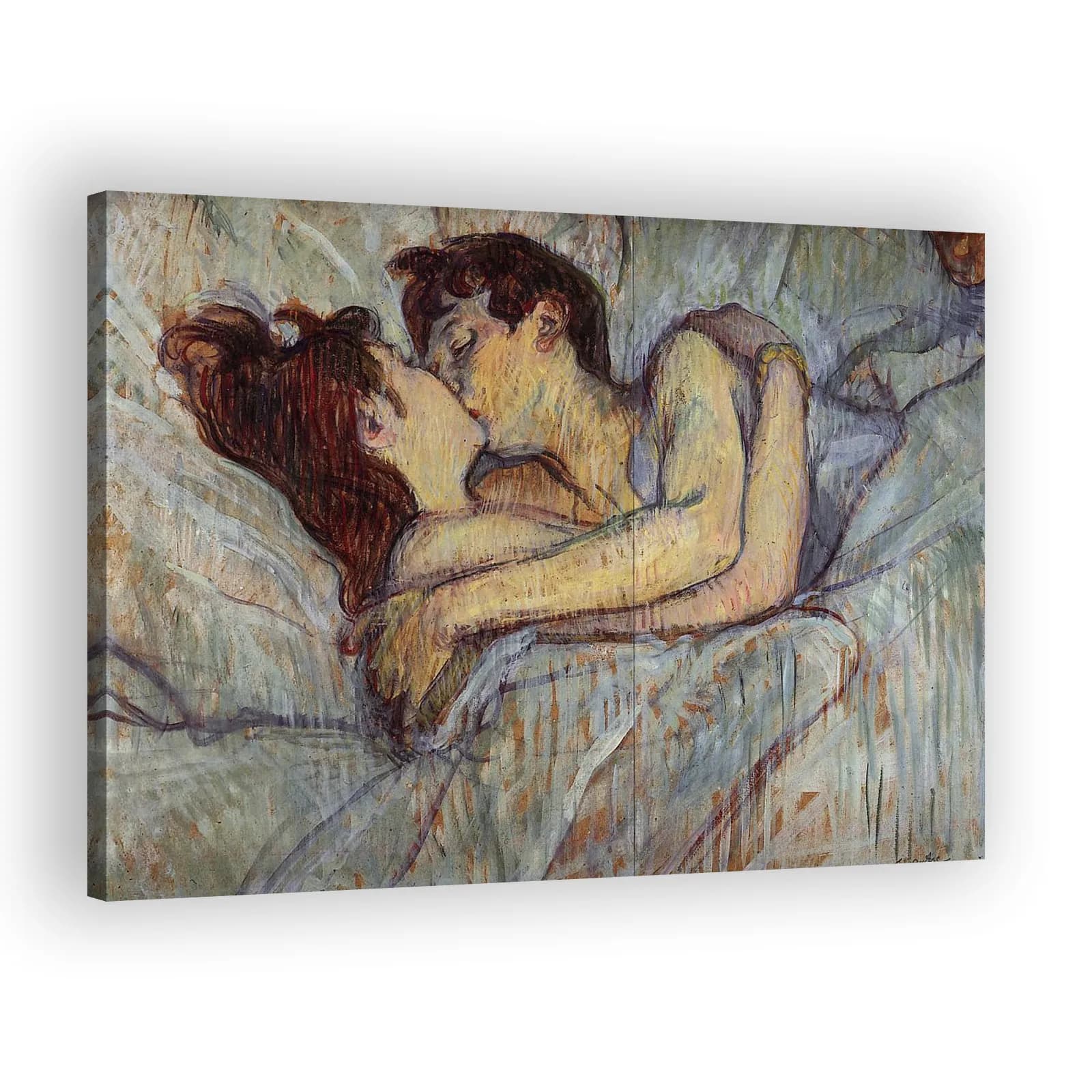 In Bed: The Kiss by Henri De Toulouse Lautrec - view 2 thumbnail