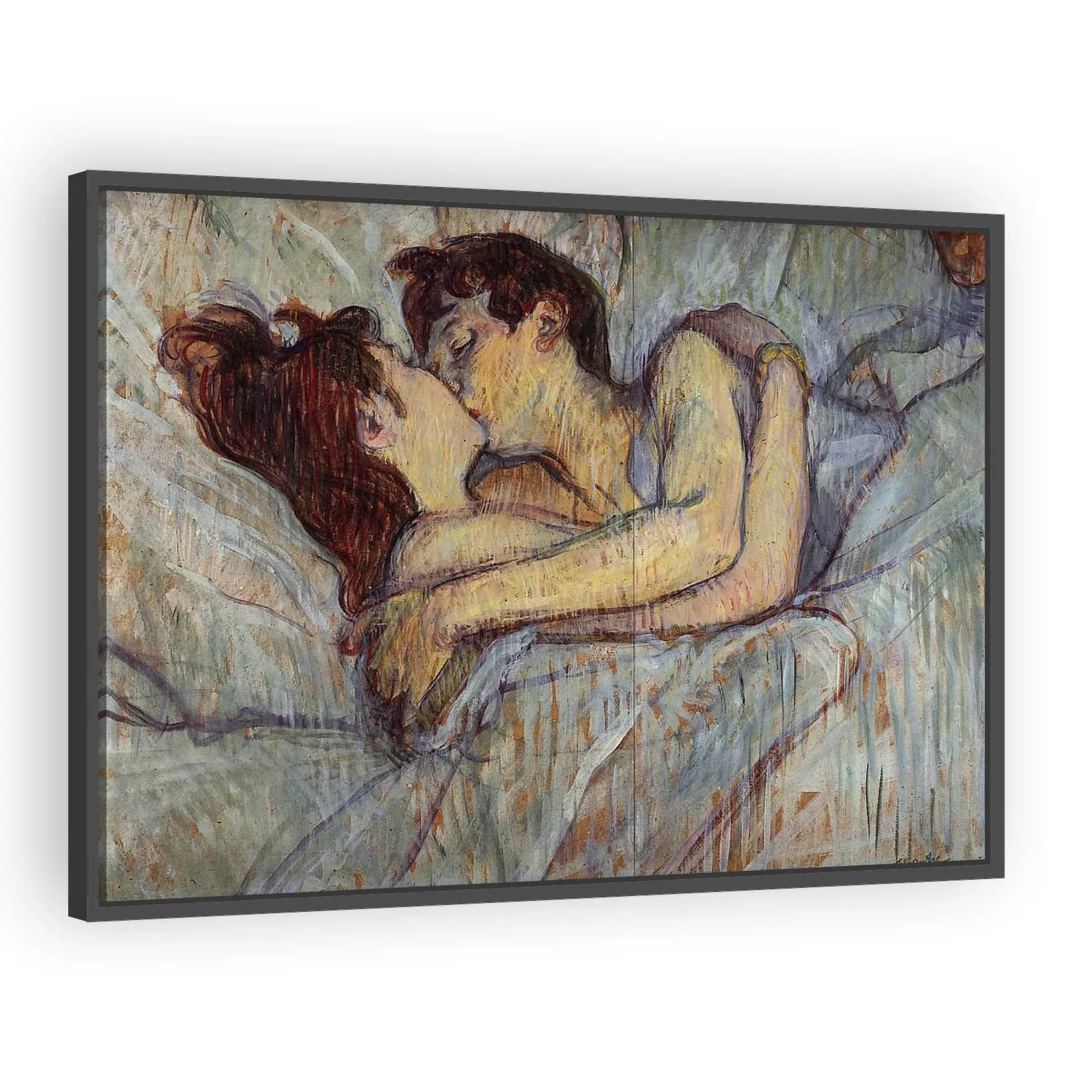 In Bed: The Kiss by Henri De Toulouse Lautrec