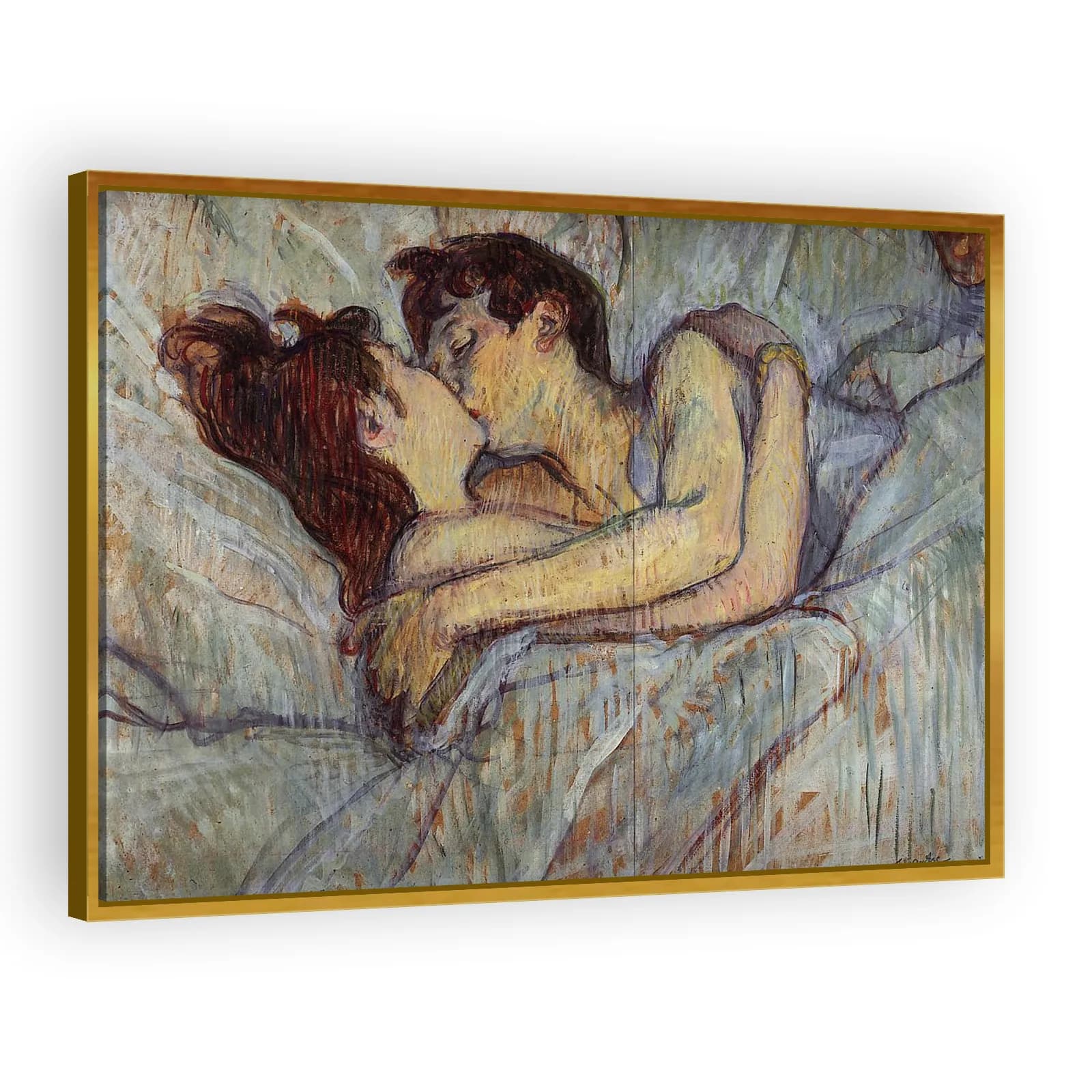 In Bed: The Kiss by Henri De Toulouse Lautrec - view 3 thumbnail