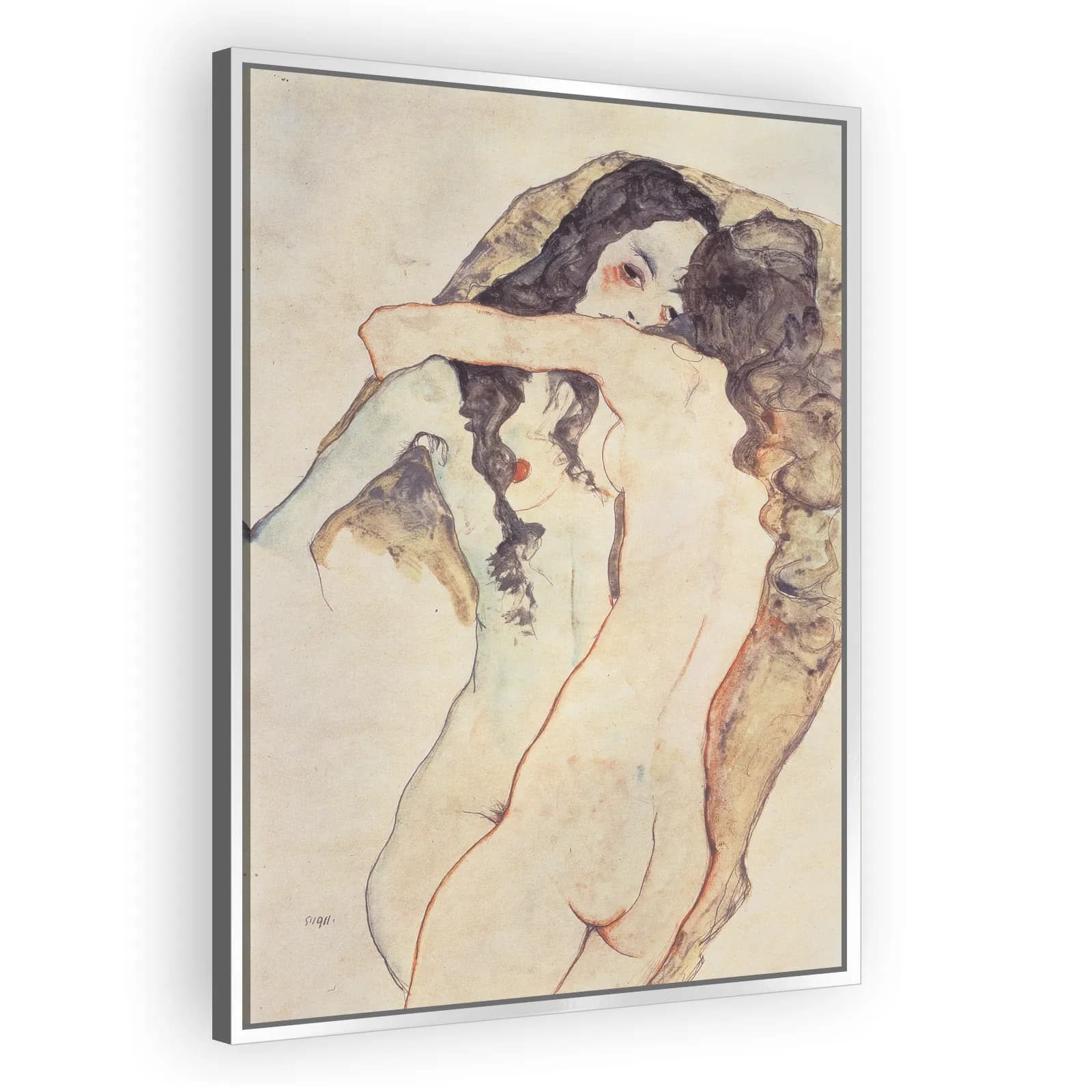 Two Women Embracing by Egon Schiele - view 4 thumbnail