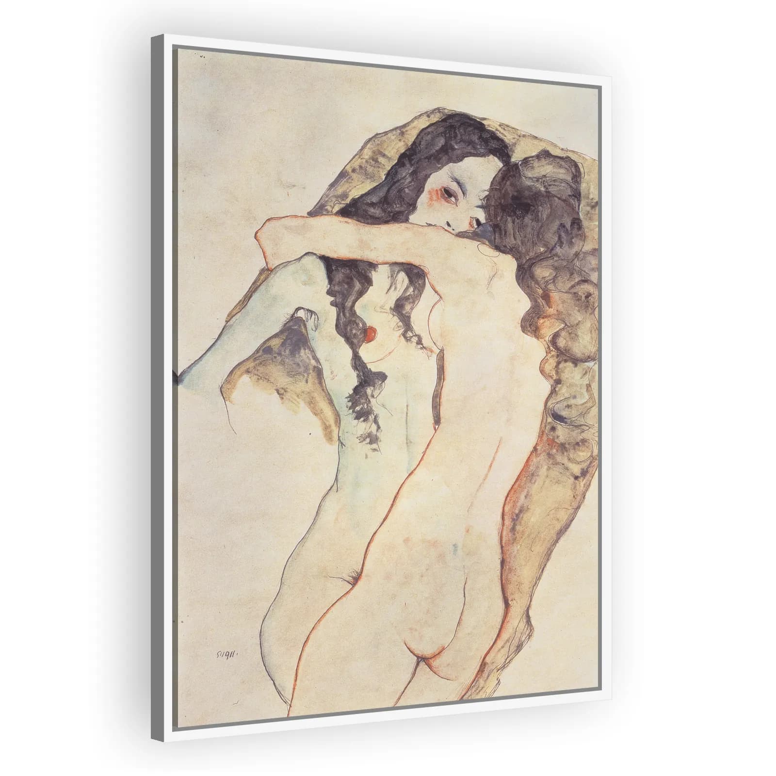 Two Women Embracing by Egon Schiele - view 5 thumbnail