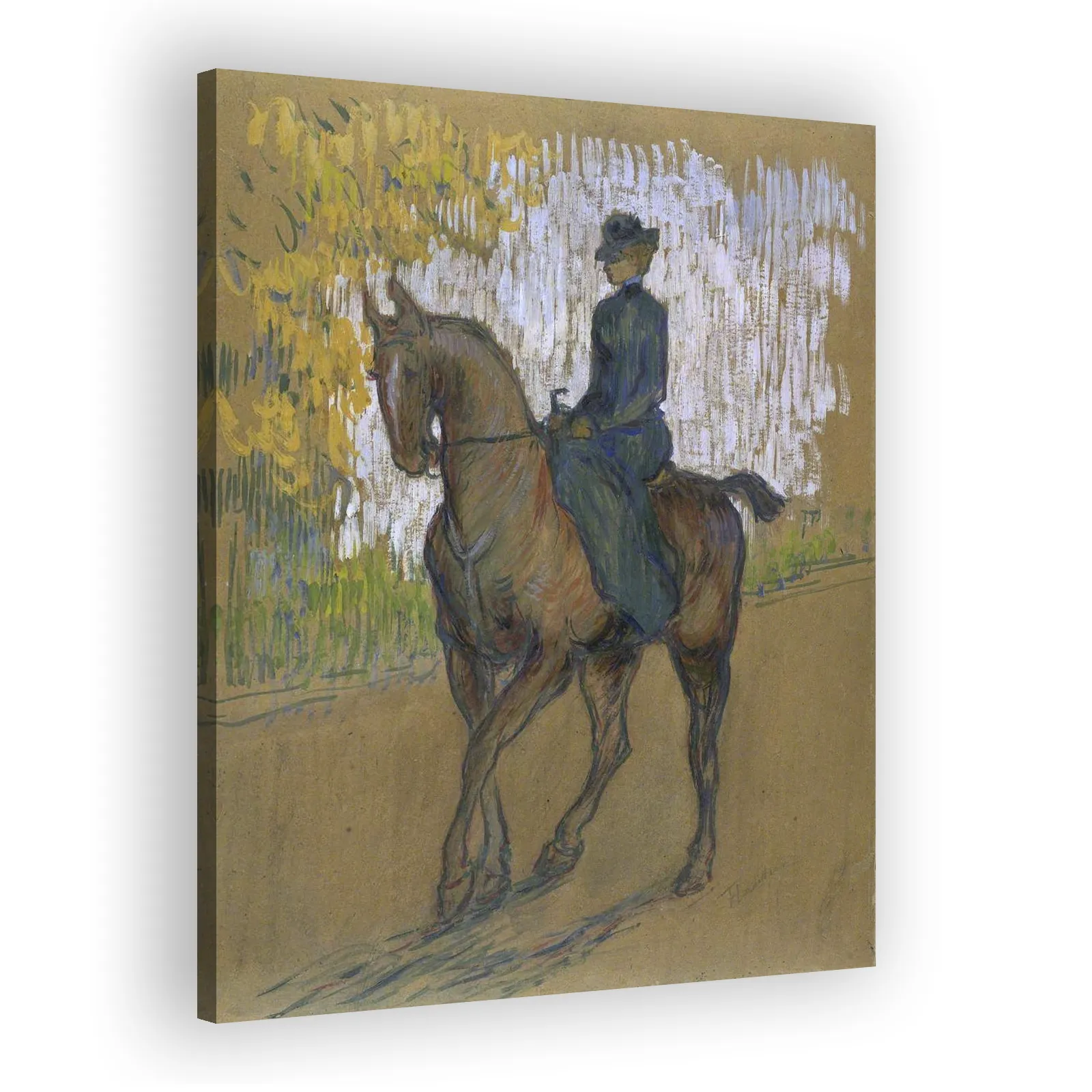 Side-saddle by Henri De Toulouse Lautrec - view 2 thumbnail