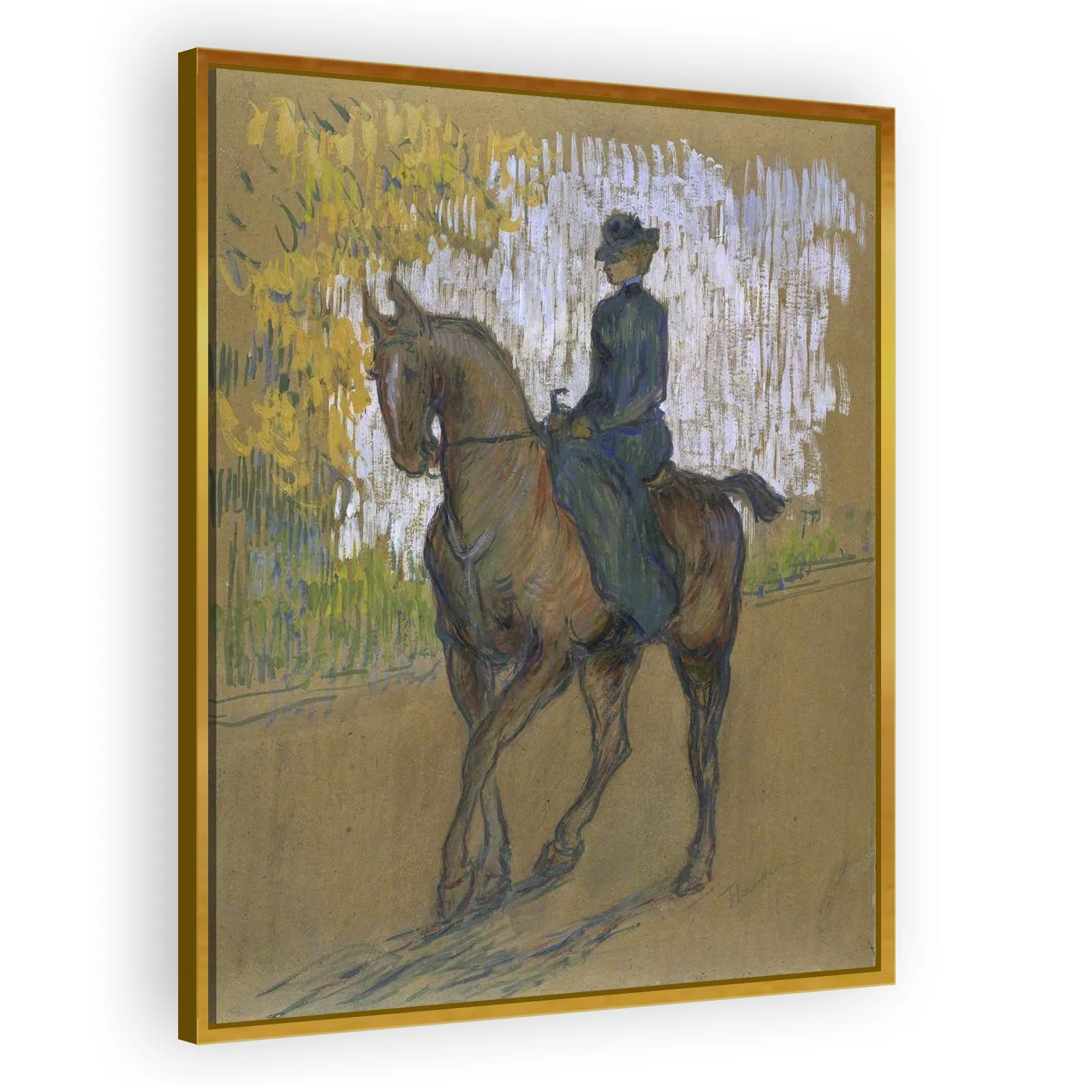 Side-saddle by Henri De Toulouse Lautrec - view 3 thumbnail