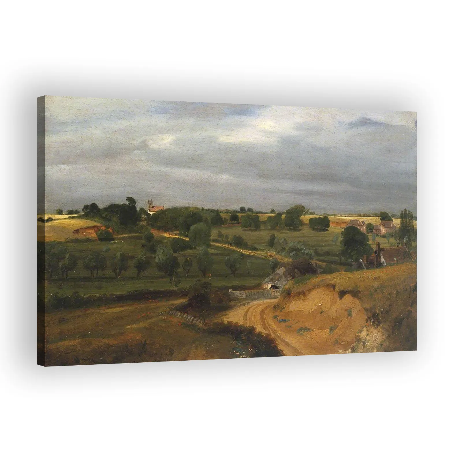 Brightwell Church and Village by John Constable - view 2 thumbnail