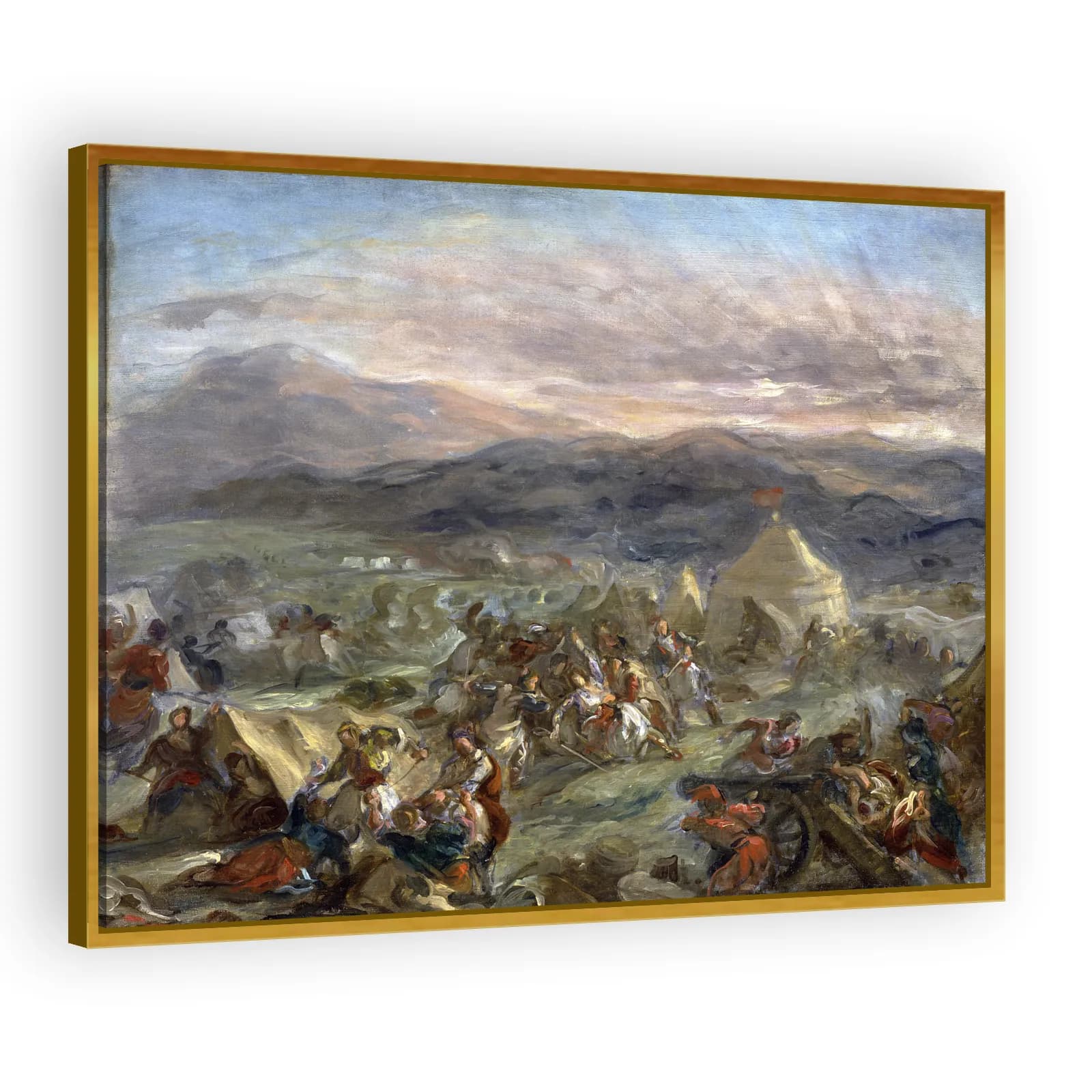 Botzaris Surprises the Turkish Camp and Falls Fatally Wounded by Eugene Delacroix - view 3 thumbnail