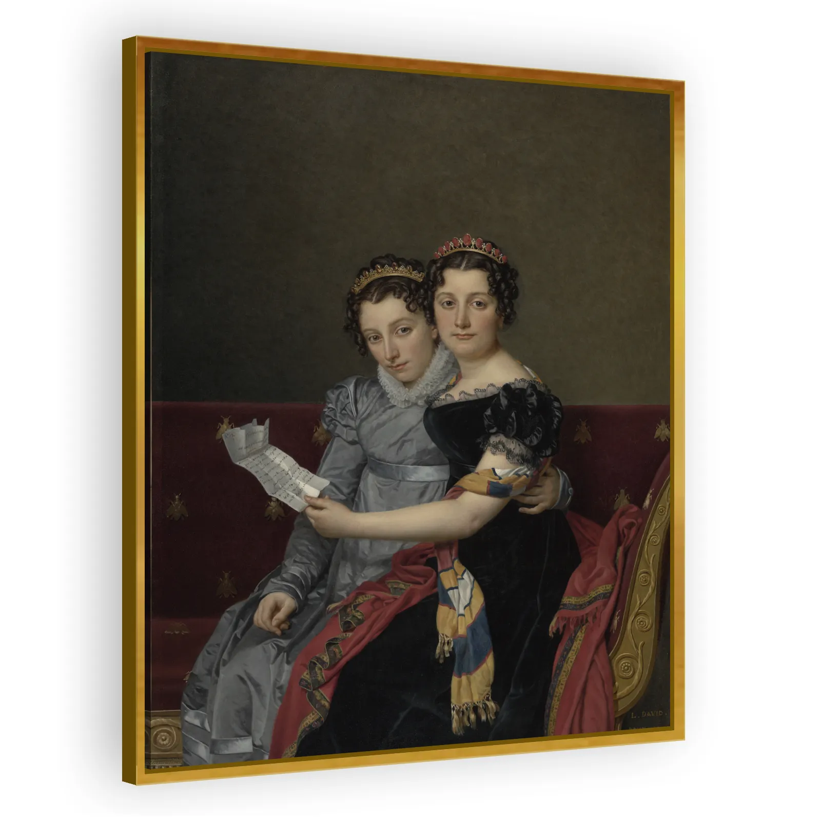 The Sisters Zénaïde and Charlotte Bonaparte by Jacques Louis David - view 3 thumbnail
