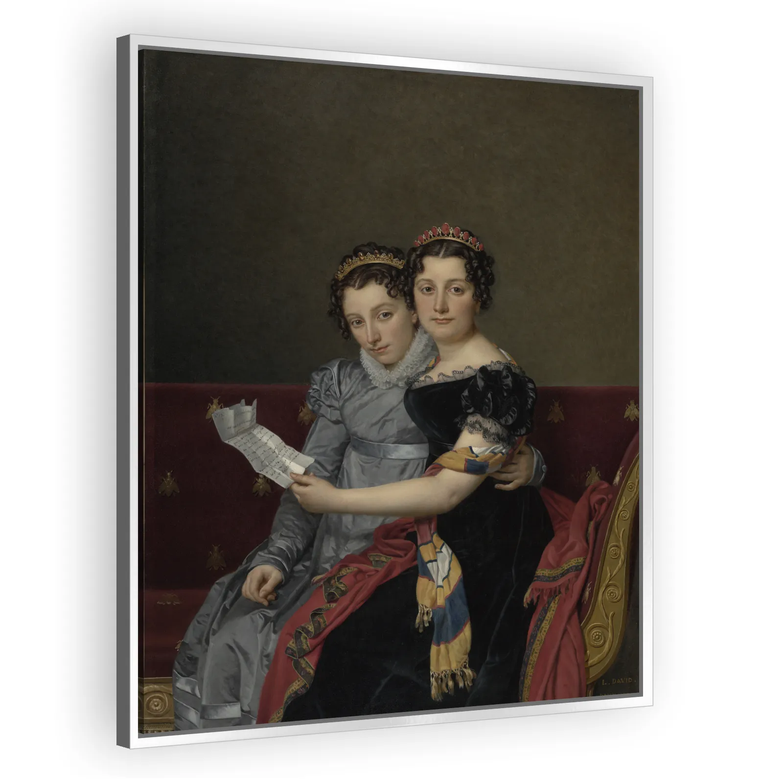 The Sisters Zénaïde and Charlotte Bonaparte by Jacques Louis David - view 4 thumbnail