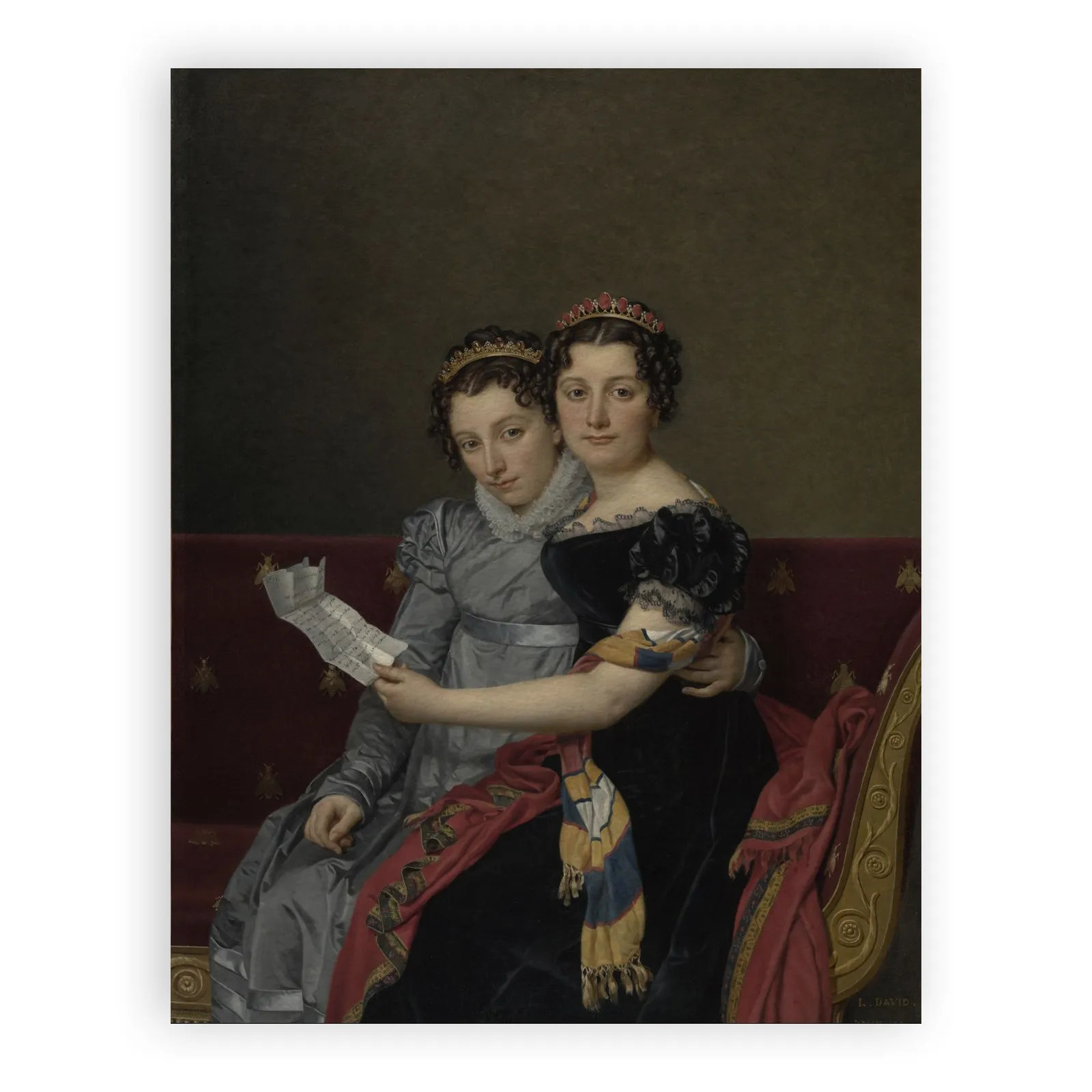 The Sisters Zénaïde and Charlotte Bonaparte by Jacques Louis David - view 6 thumbnail